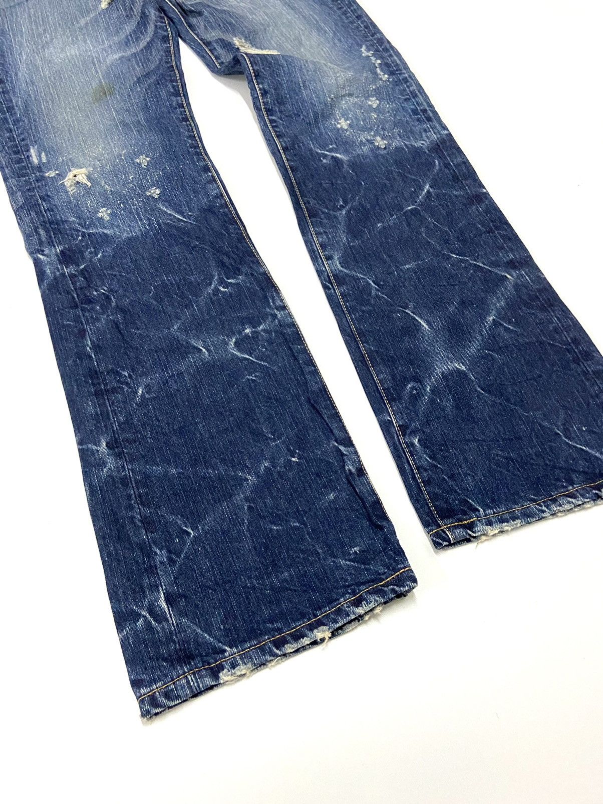 Japanese Brand BLUE WAY DISTRESSED JEANS Size US 34 / EU 50 - 15 Thumbnail