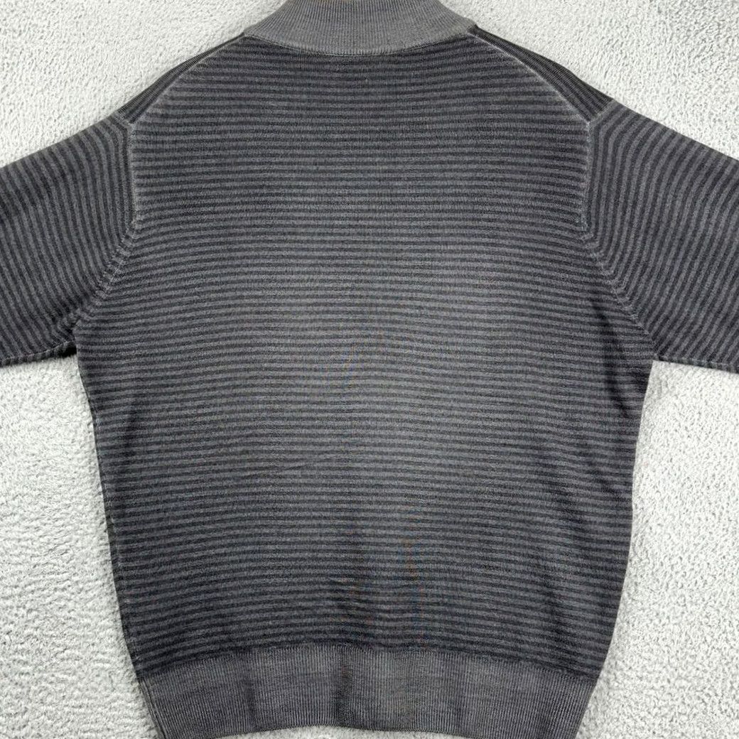 Peter Millar VINTAGE Peter Millar Pullover Sweater Men L Gray Stripe Merino Wool Knit Italy Made Size US L / EU 52-54 / 3 - 4 Thumbnail