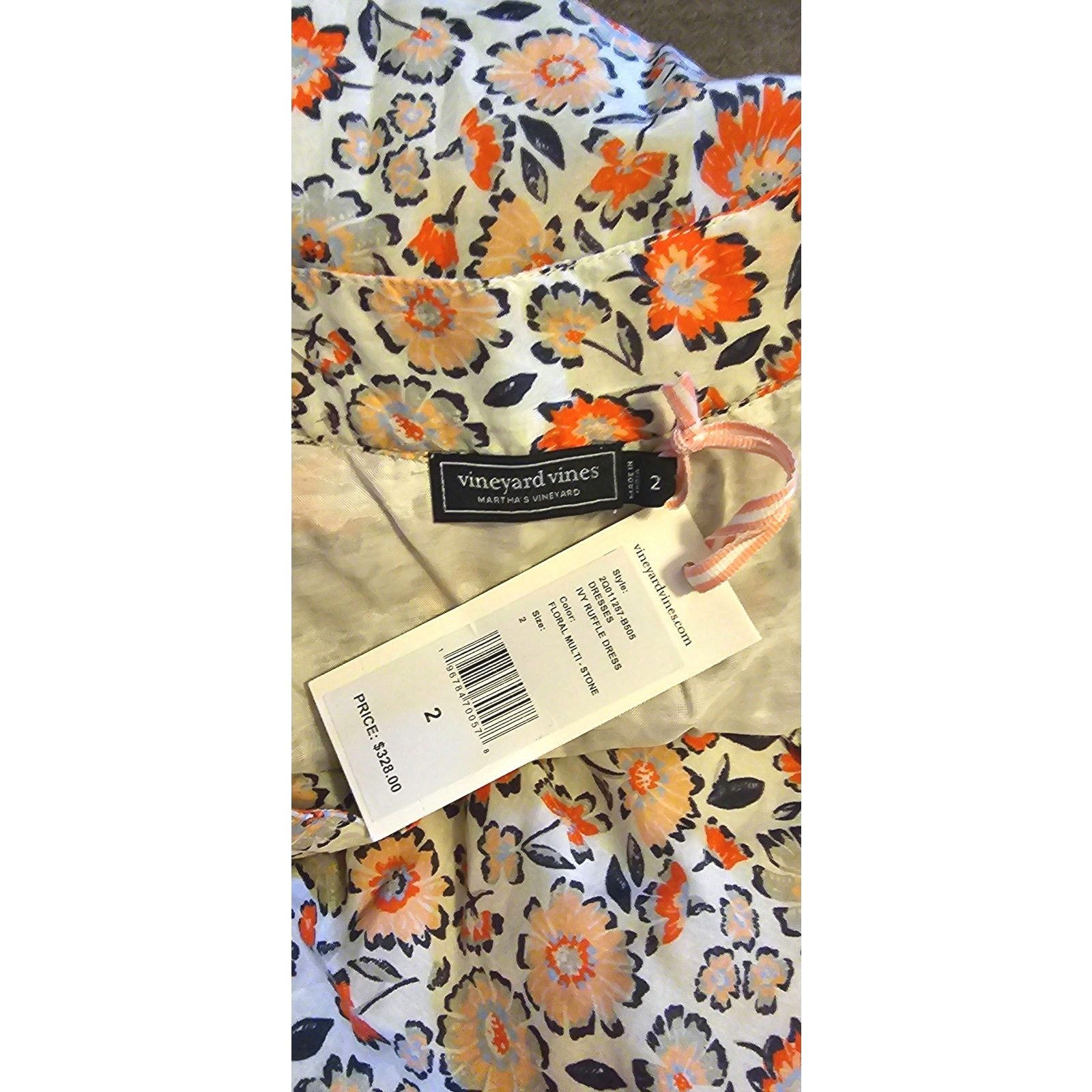 Vineyard Vines New VIineyard Vines Ivy Ruffle Mini Dress $328 SIZE 2 Floral Size XS / US 0-2 / IT 36-38 - 8 Thumbnail