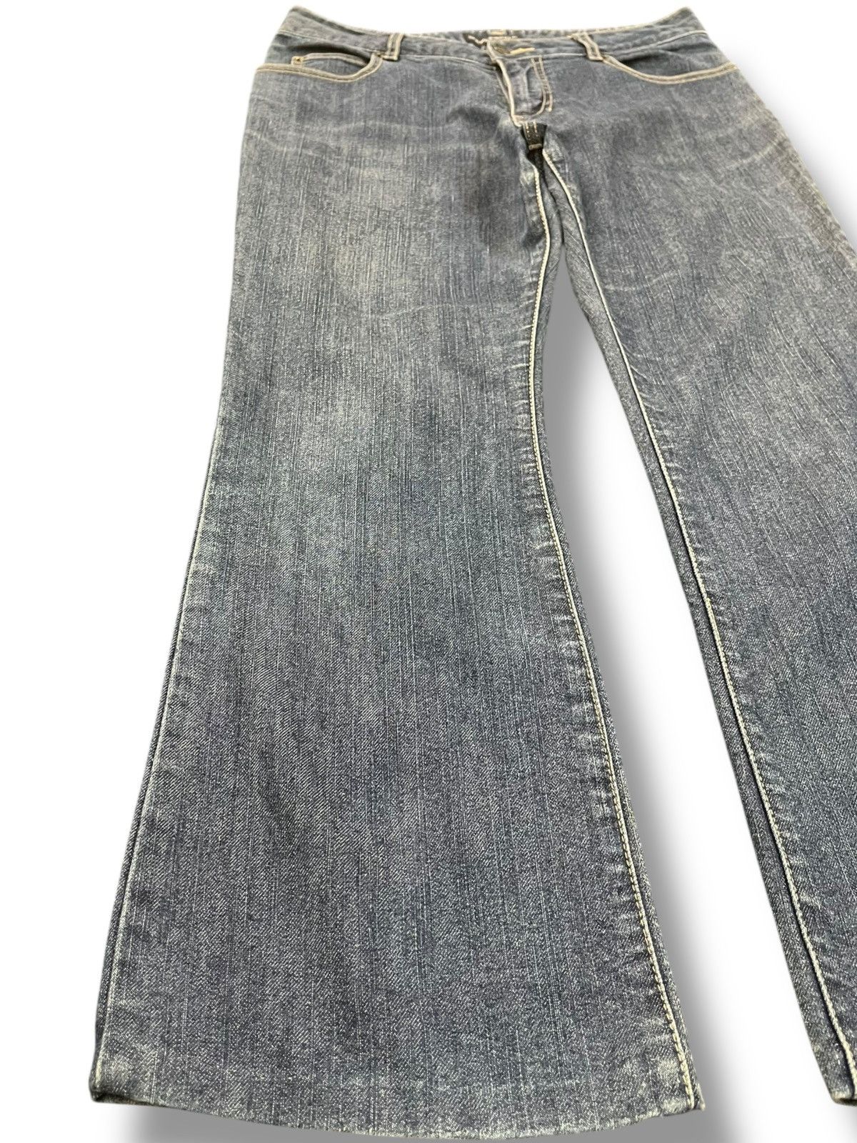 Who Decides War Vintage Schwrzwarld Flare Bell Bottom Denim Size US 31 - 3 Thumbnail