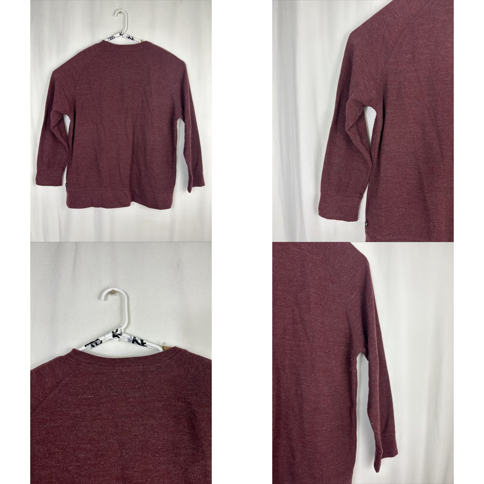 Banana Republic VINTAGE Banana Republic Mens XXL Maroon Thermal Long Sleeve T Shirt Cotton Blend Size US XXL / EU 58 / 5 - 8 Thumbnail