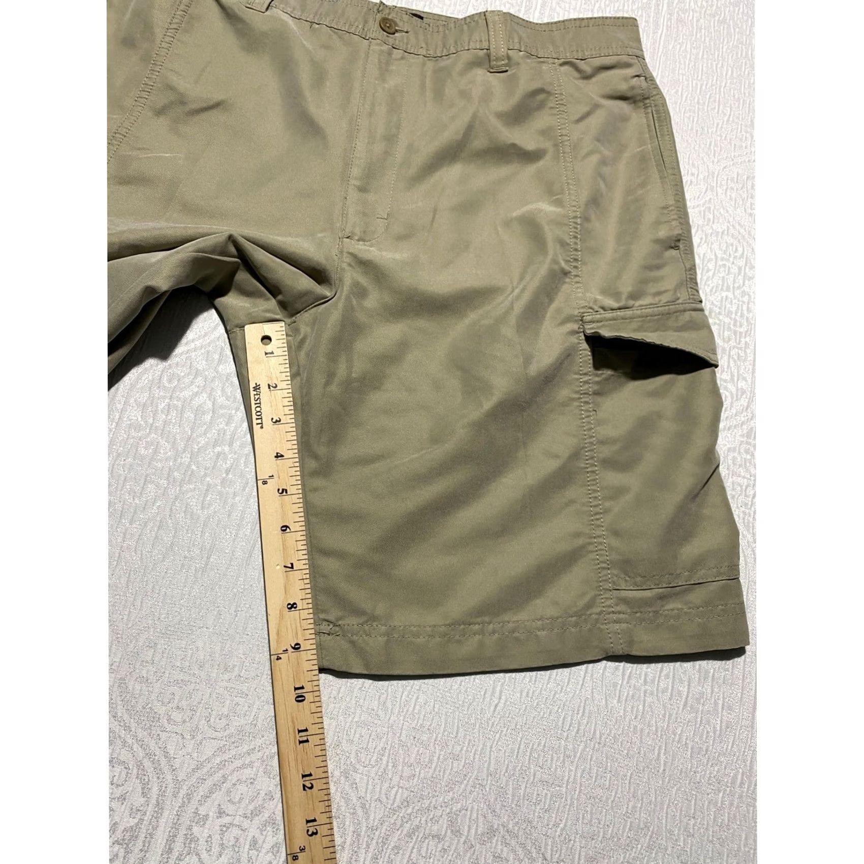 Alfani Alfani Mens 36 Khaki Cargo Shorts Modal Blend Tan Utility Summer Casual Size US 36 / EU 52 - 5 Thumbnail