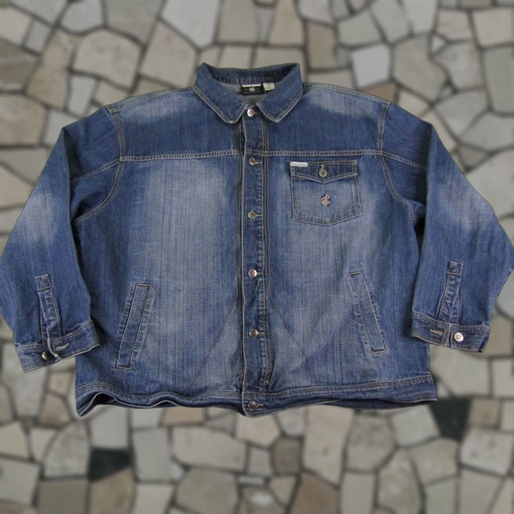 Rocawear VINTAGE Rocawear Jacket Mens XL Blue Denim Jean Button Up Trucker Coat Rap Y2K Size US 36 / EU 52 - 1 Thumbnail