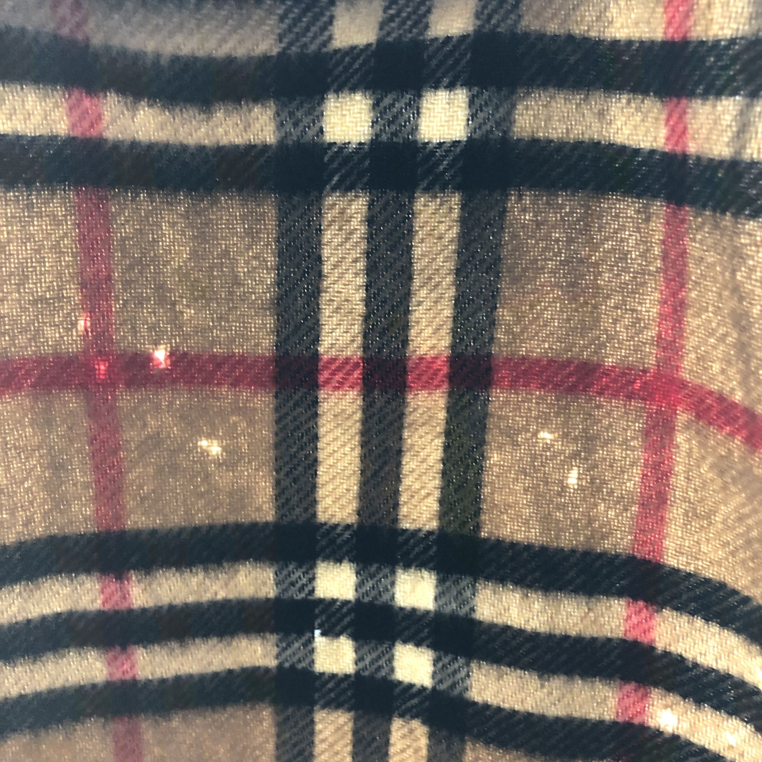 Burberry Burberrys Nova Check Tan Wool Scarf Muffler V2696 Size ONE SIZE - 11 Thumbnail