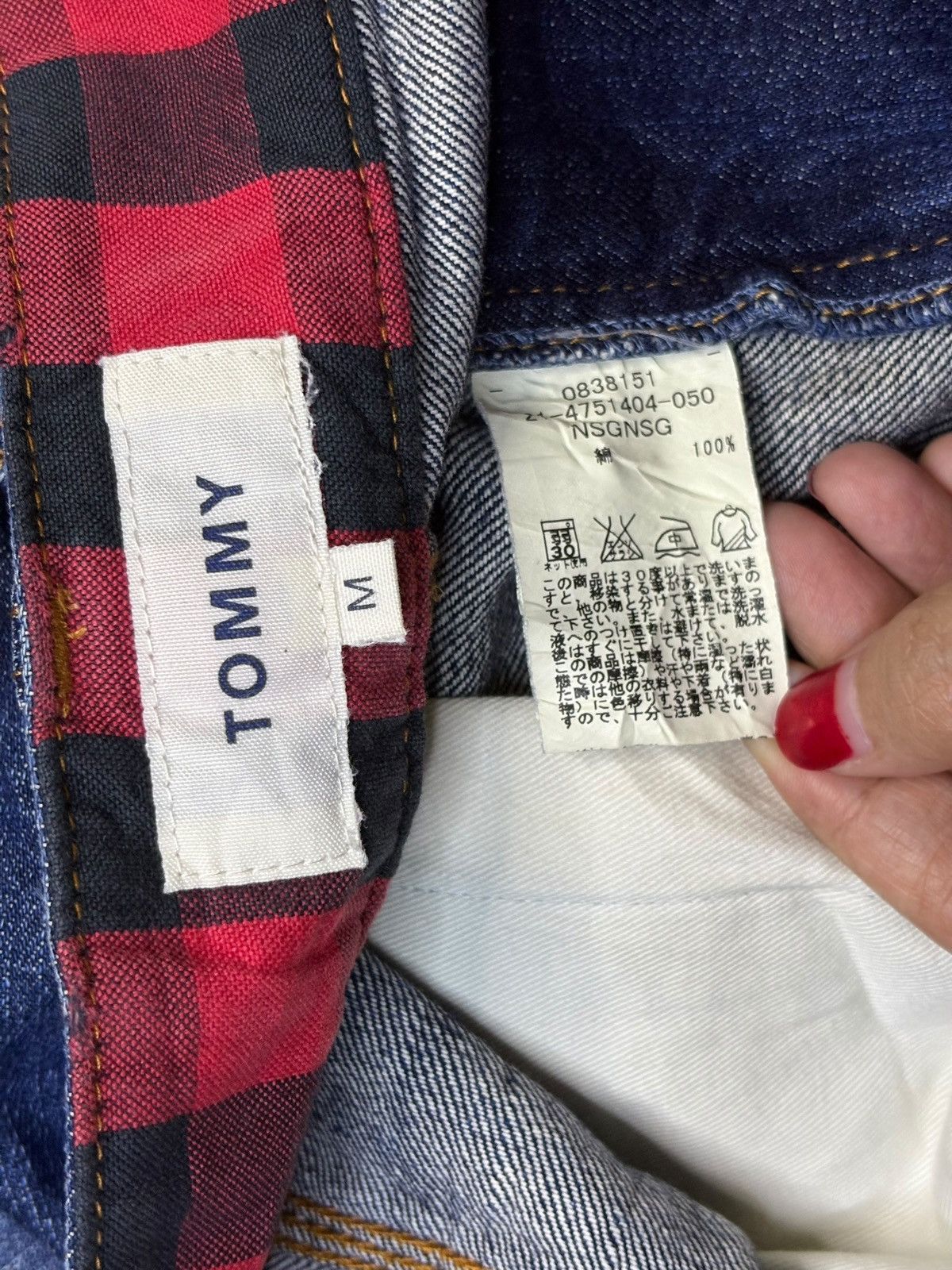 Tommy Hilfiger × Tommy Jeans Vintage Tommy Blue Wash Carpenter Distressed Loose Jeans Size US 32 / EU 48 - 11 Thumbnail