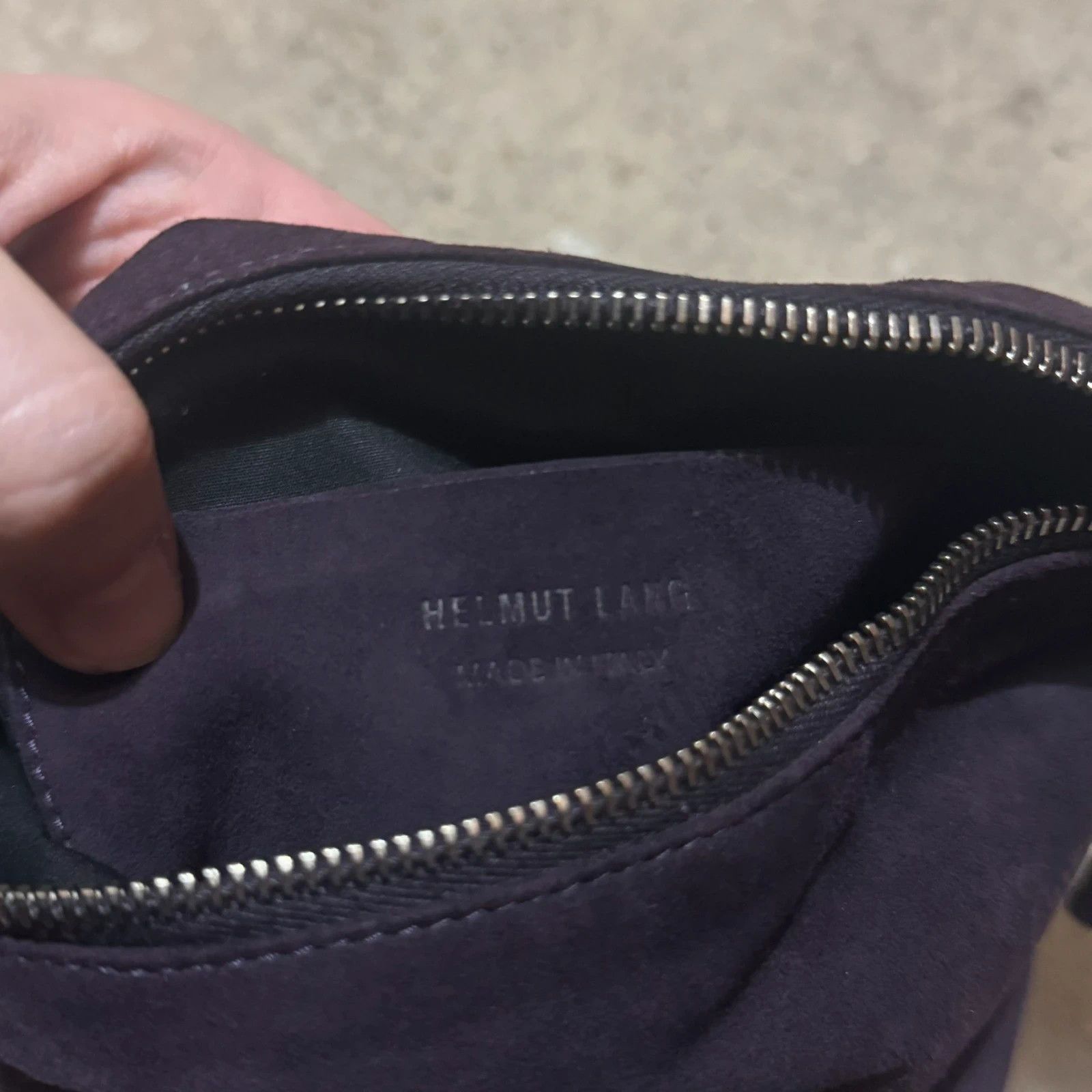 Helmut Lang 00‘ Helmut Lang velour leather croissant bag Size ONE SIZE - 6 Thumbnail