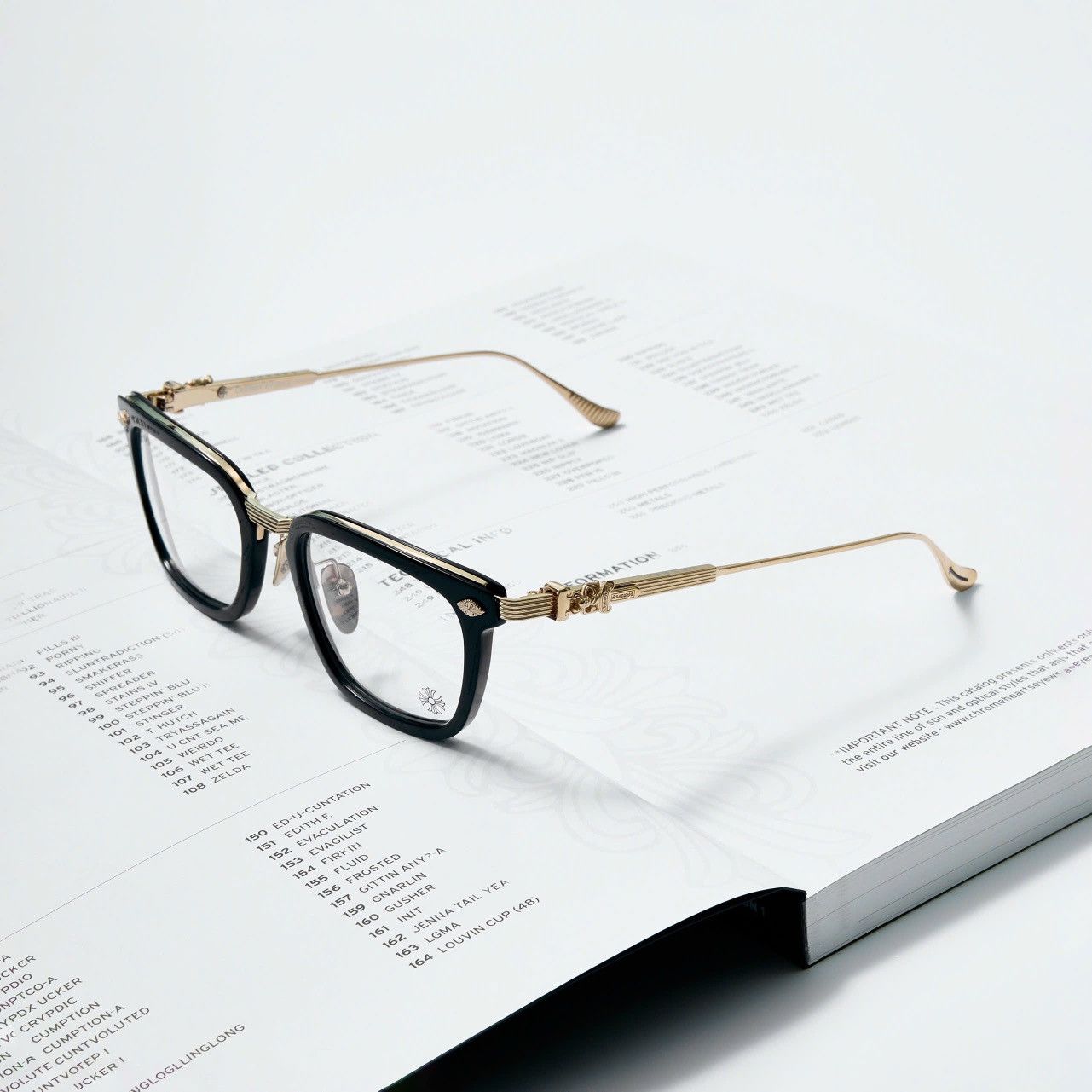 Chrome Hearts CHROME HEARTS OVERPOKED BLACK-PLASTIC/ GOLD PLATED GLASSES Size ONE SIZE - 1 Thumbnail