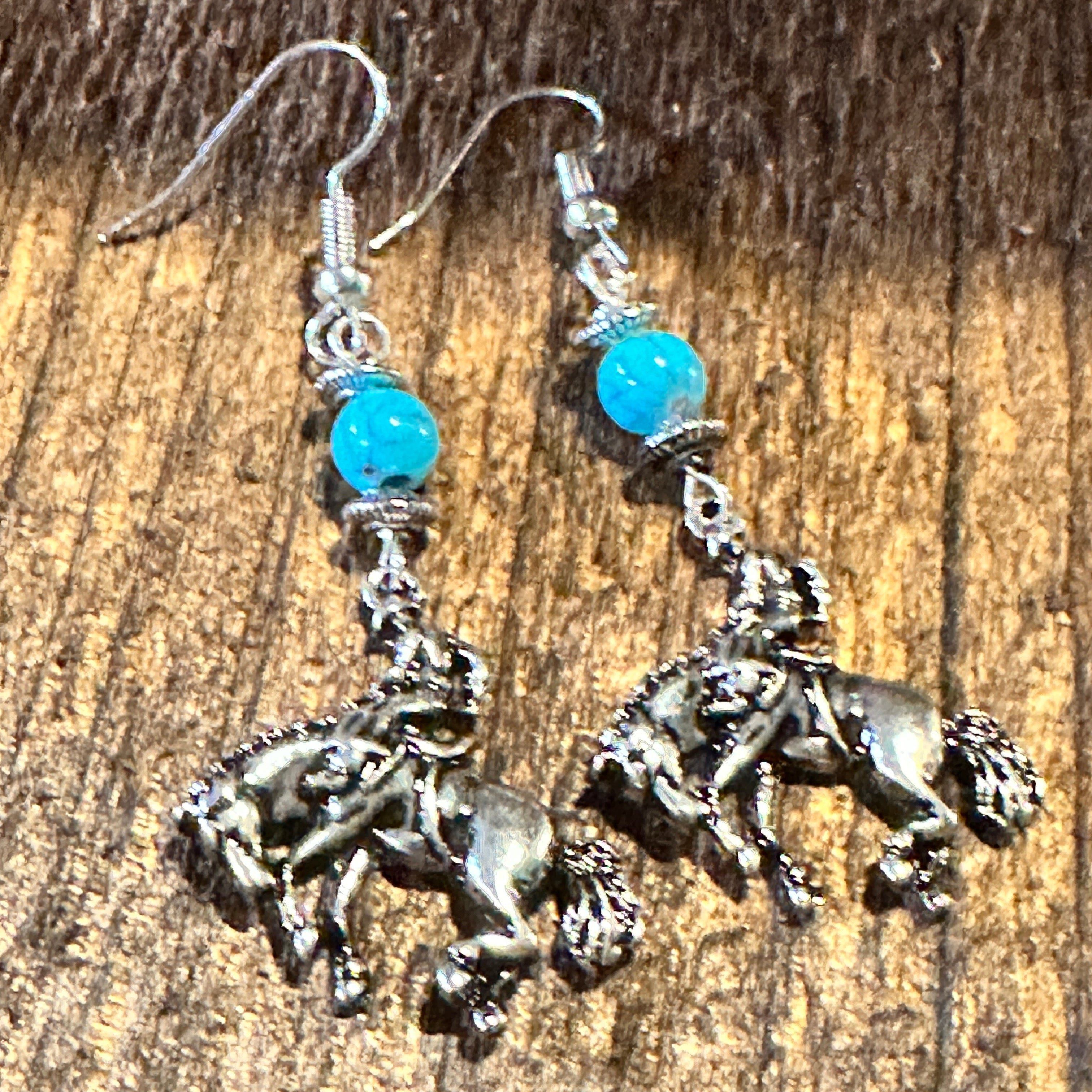 Other Boho Hippie Vintage Rodeo Cowgirl Horse Wire Earrings, Silve Size ONE SIZE - 7 Thumbnail