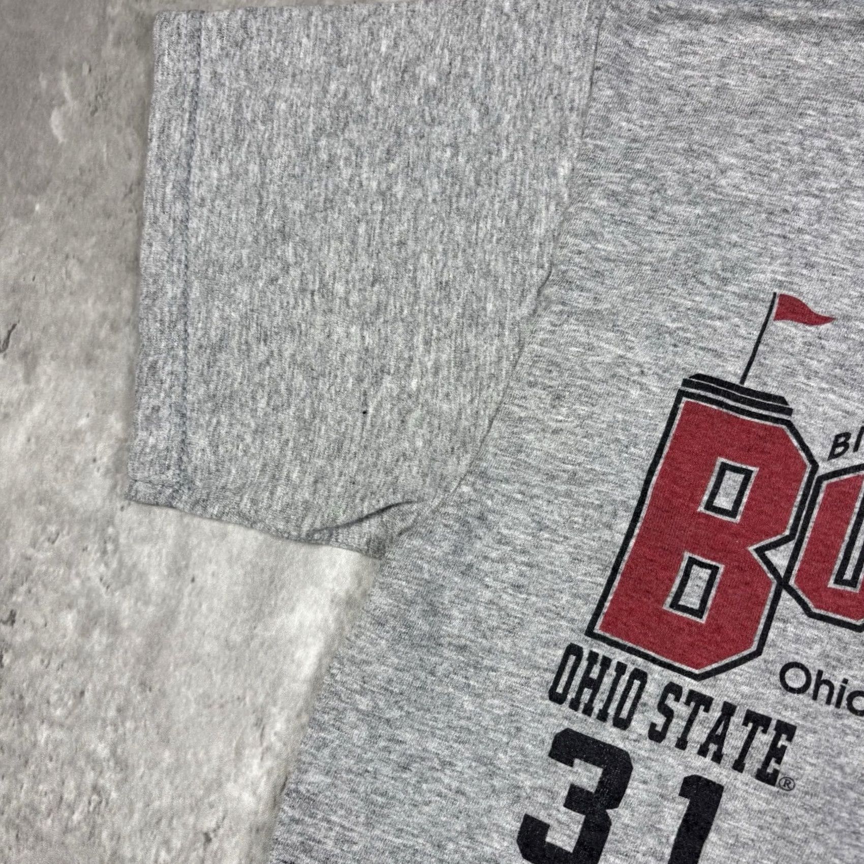 Champion VINTAGE 90s Buckeyes Conference Champions T Shirt Mens M Gray Cotton Short Sleeve Crew Neck All Sport Football Promo Shirt Size US M / EU 48-50 / 2 - 4 Thumbnail