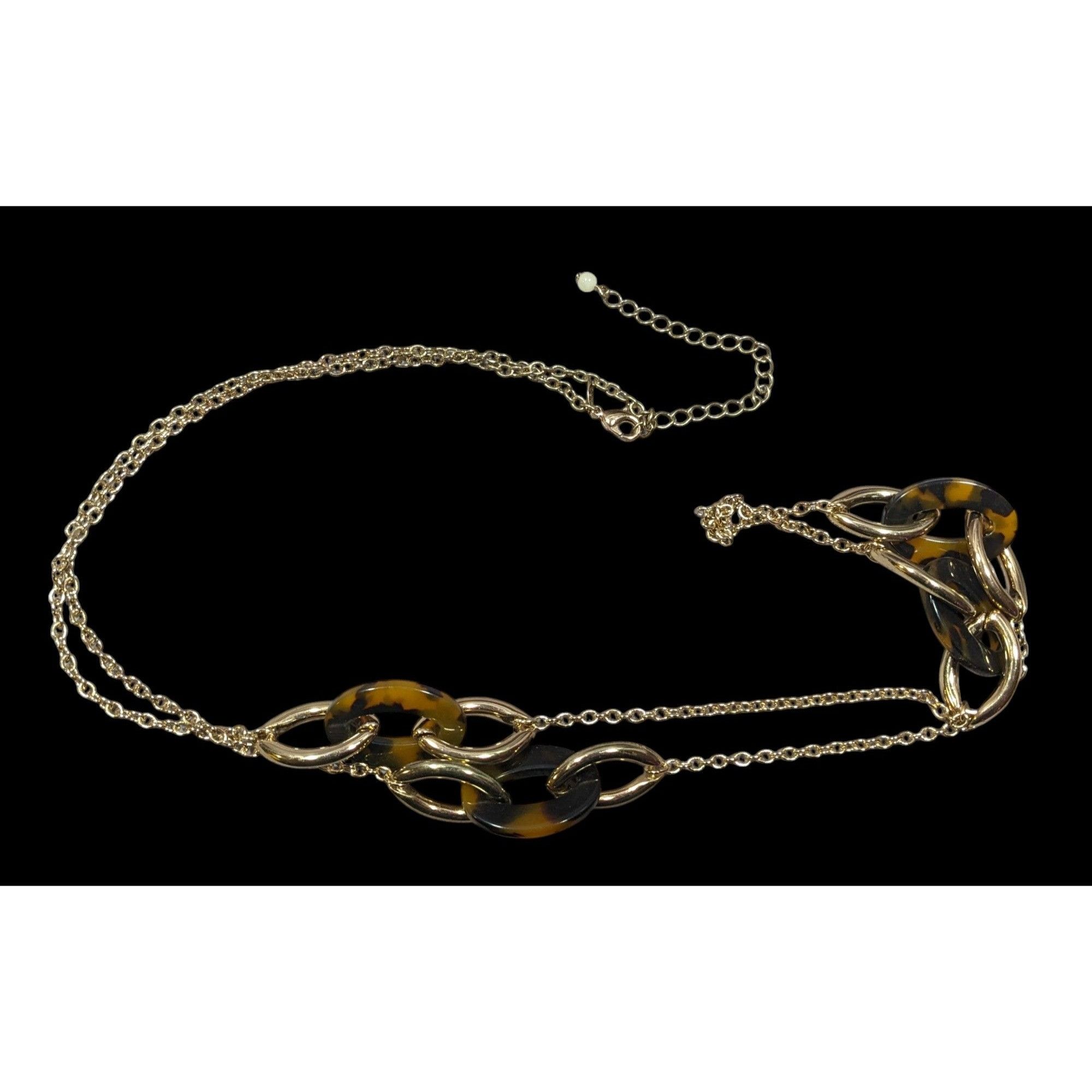 Other Vintage Avon Tortoise Silver Tone Station Link Necklace Size ONE SIZE - 1 Thumbnail