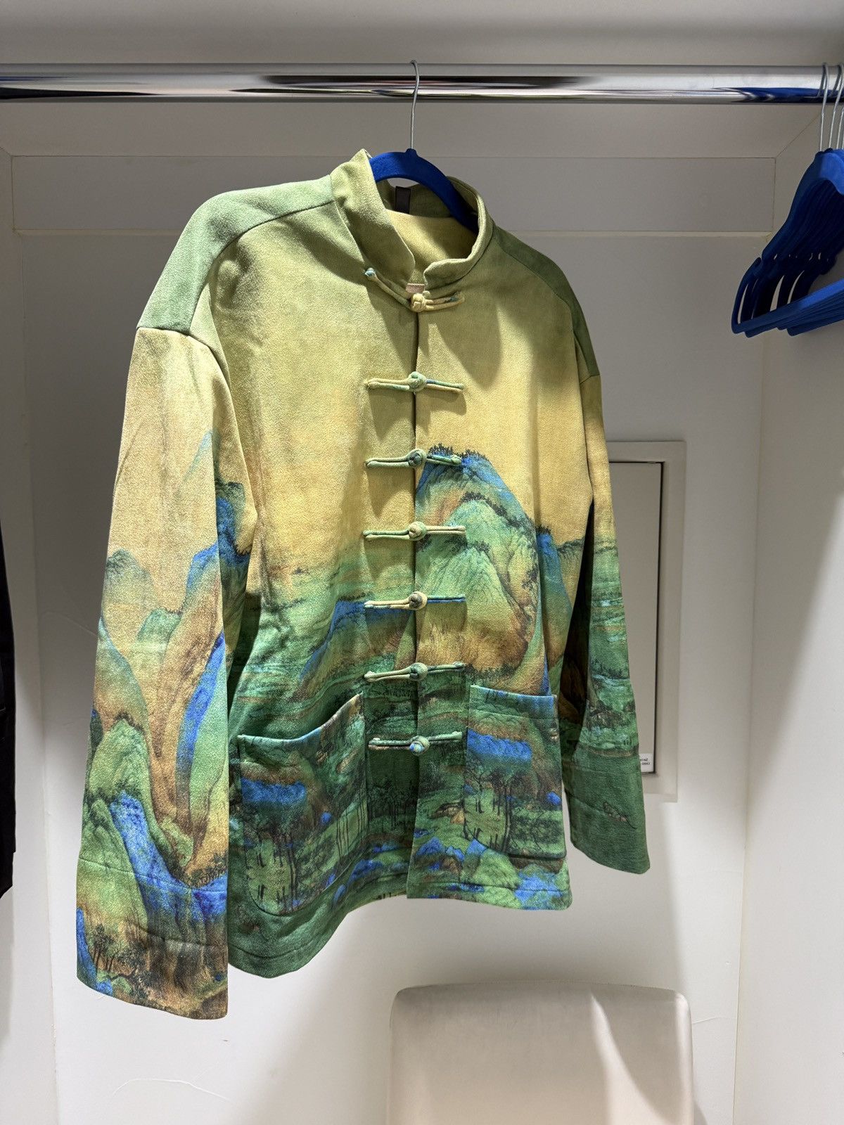 Other Chinese Tang Style Landscape Print Suede Jacket Size US L / EU 52-54 / 3 - 1 Thumbnail