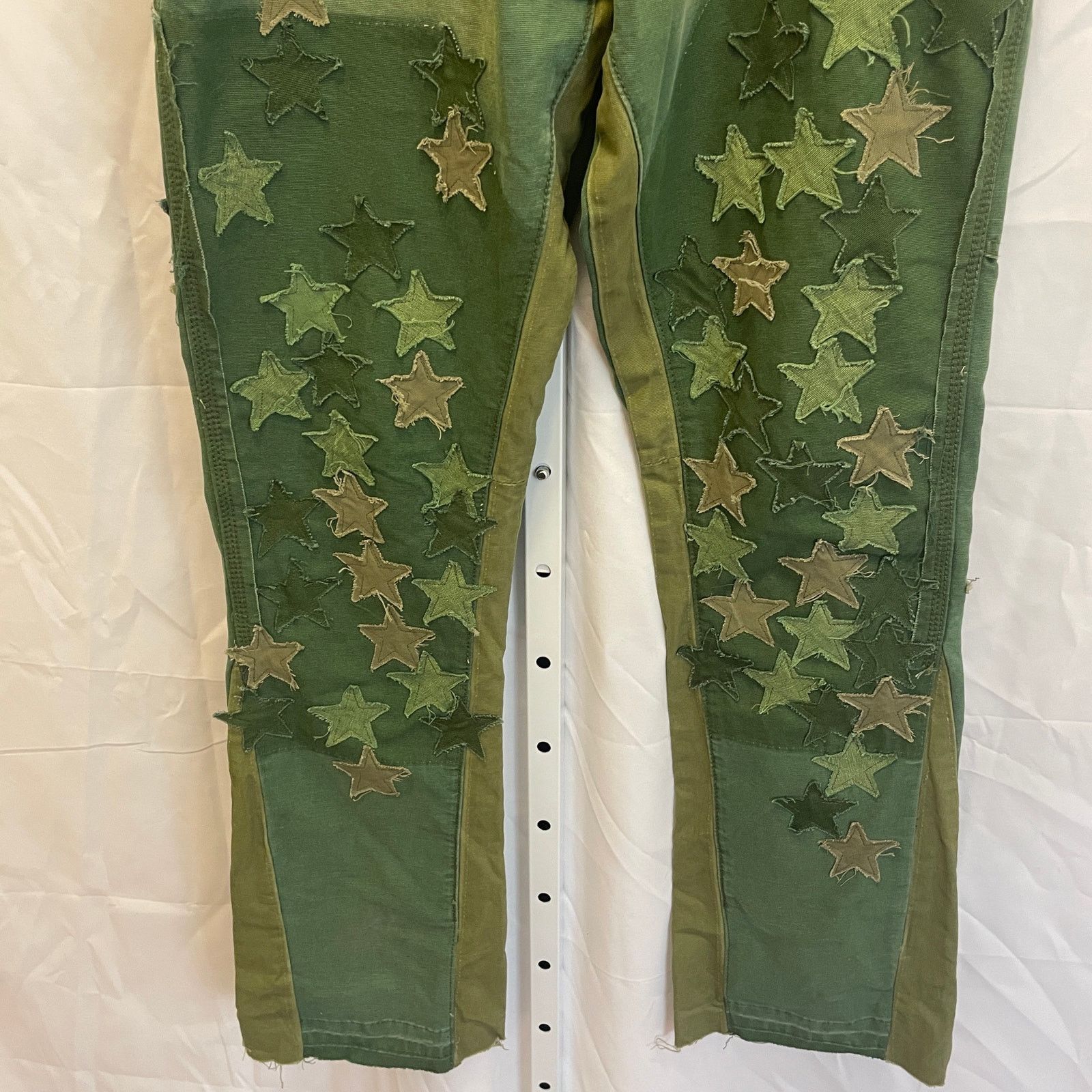 MNML MNML B541 Star Flare Denim Pants - Mens Size 32 - Green Size US 32 / EU 48 - 3 Thumbnail