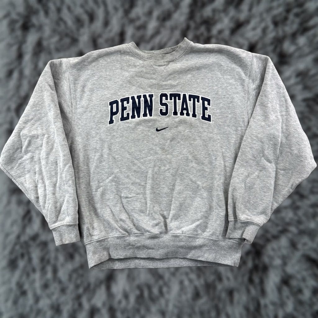 Nike VINTAGE Nike Penn State Sweatshirt Mens Medium Gray Center Swoosh College Sport Y2K Size US M / EU 48-50 / 2 - 1 Thumbnail