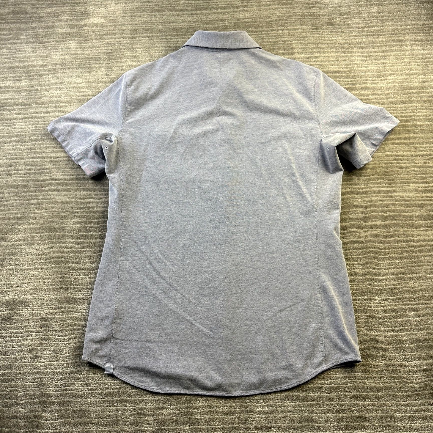 Lululemon Lululemon Shirt Mens Medium Blue Button Up Short Sleeve Career Top Size US M / EU 48-50 / 2 - 2 Thumbnail
