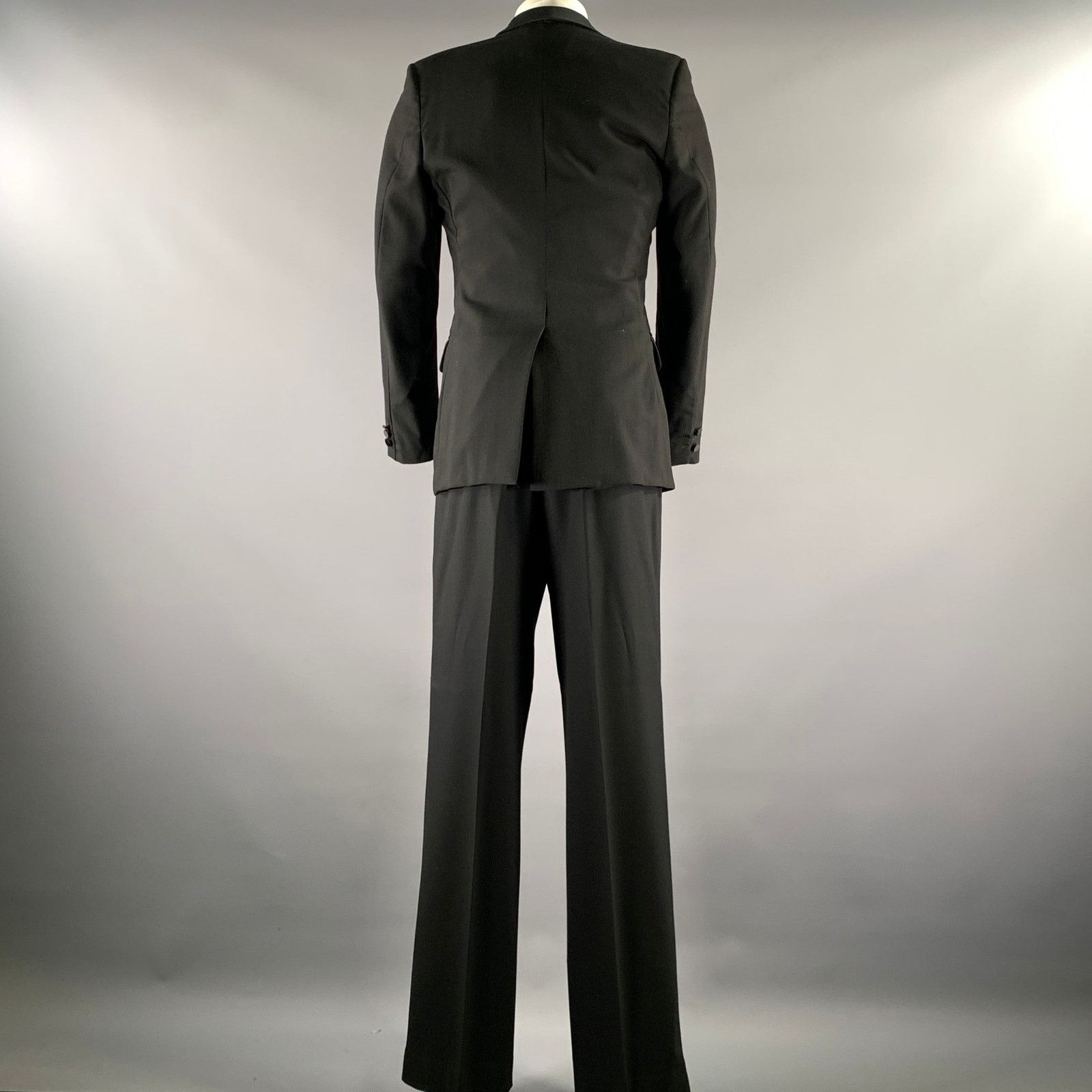 Other BARNEYS Size 38 Black Wool Notch Lapel Tuxedo Size 38R - 3 Thumbnail