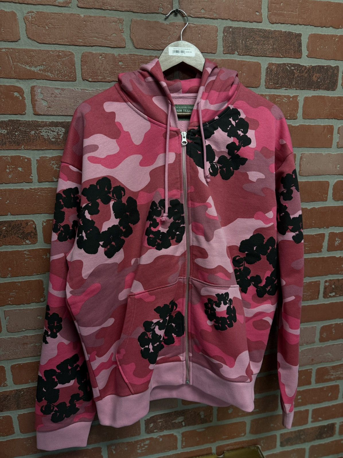 DENIM TEARS Denim Tears Pink Camo Cotton Wreath Zip Up Hoodie XL (NEW) Size US XL / EU 56 / 4 - 3 Thumbnail