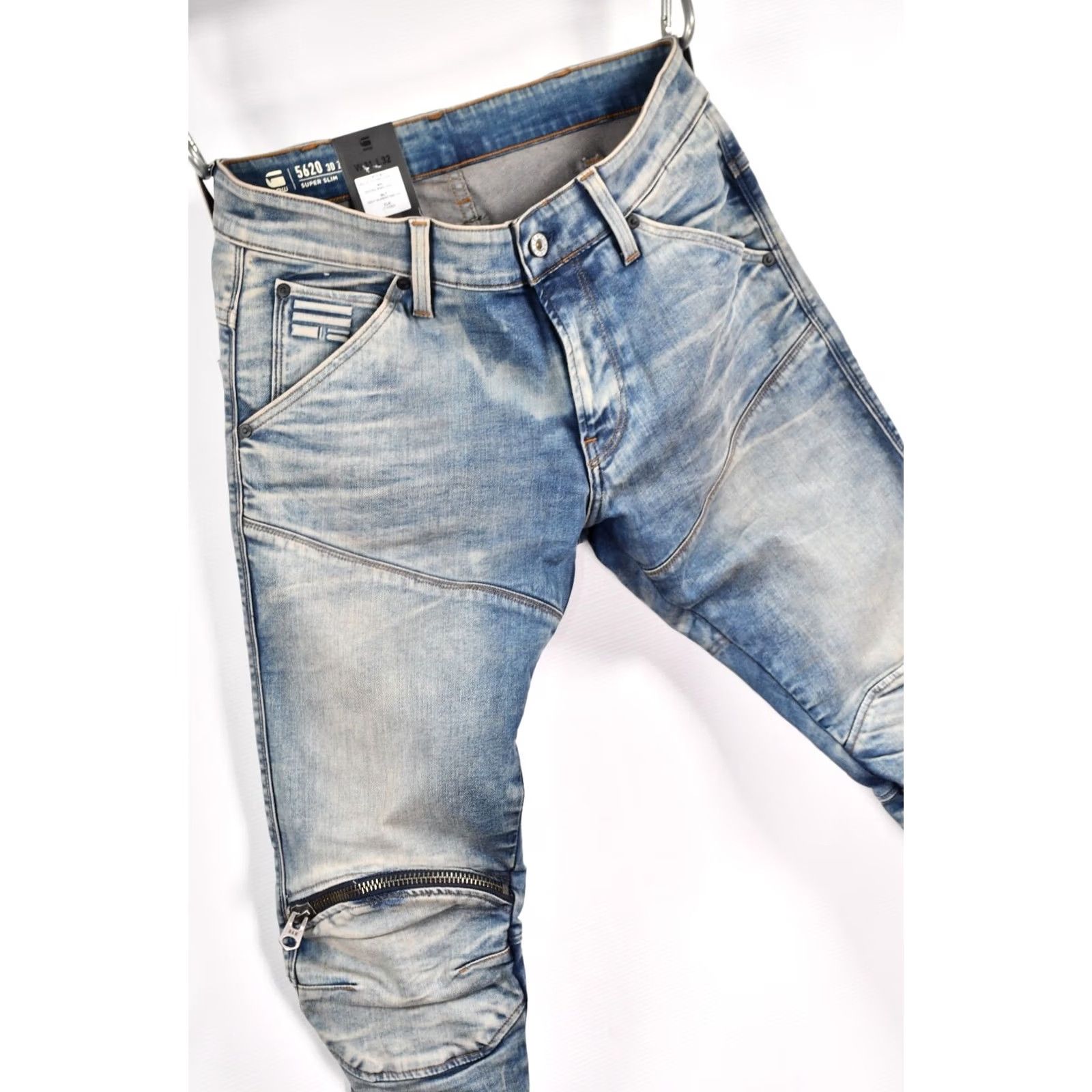 G-Star G-Star 5620 3D Zip Knee Super Slim Gavi Superstretch Jeans size W31 L32 Men blue Size US 31 - 2 Thumbnail