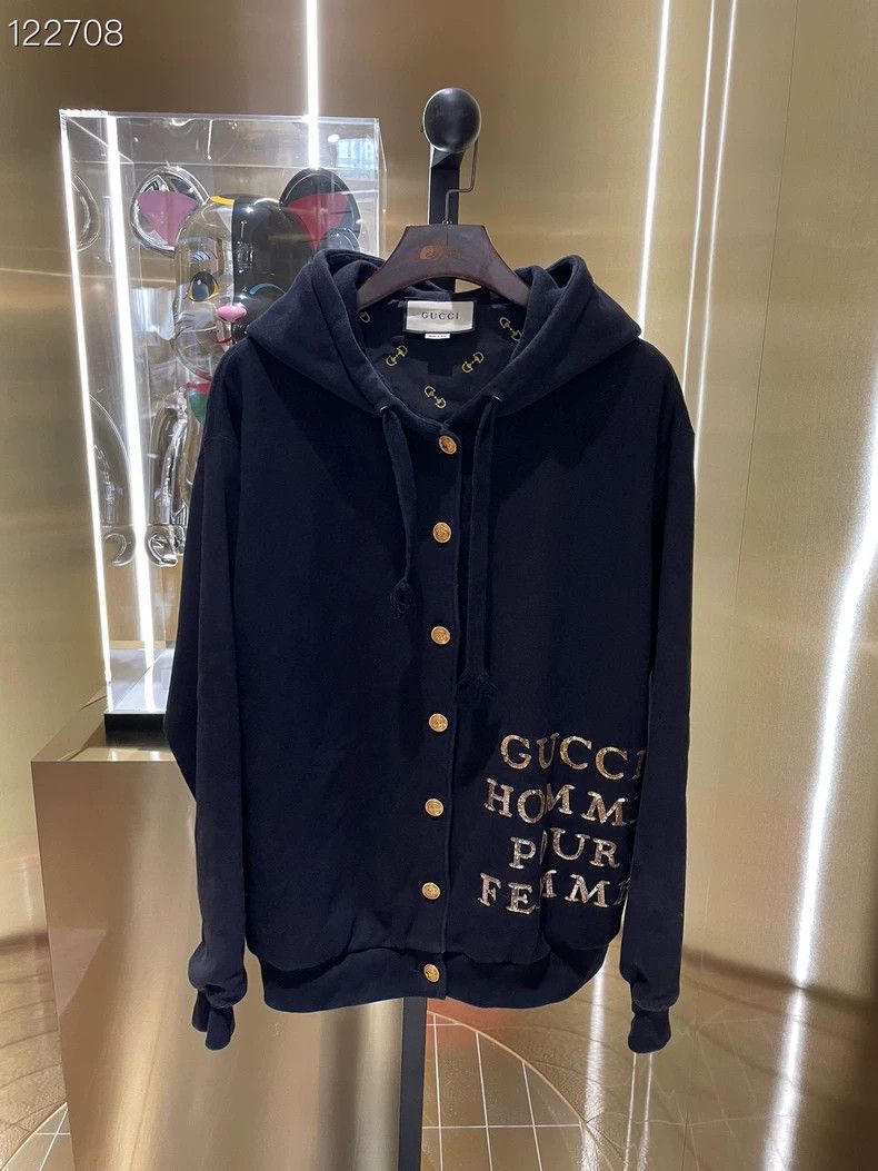Gucci Gucci Dark blue hooded casual cardigan jacket 2502-Nextarro Size US L / EU 52-54 / 3 - 1 Thumbnail