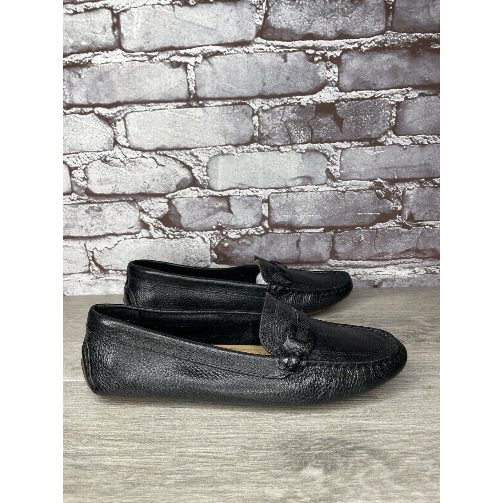Bass G.H. Bass & Co. Bass Reese Black Leather Driving Loafers Wom Size US 9.5 / IT 39.5 - 10 Thumbnail