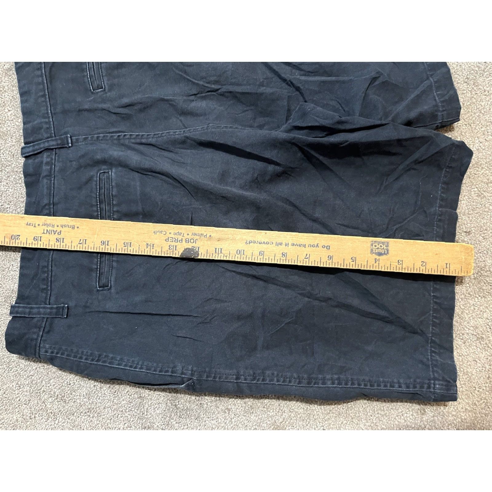 Eddie Bauer Eddie Bauer Canvas Chino Shorts Men 35 Navy Flat Front Casual Outdoor Modern Regular Blue Cotton Canvas Short Size US 35 - 4 Thumbnail