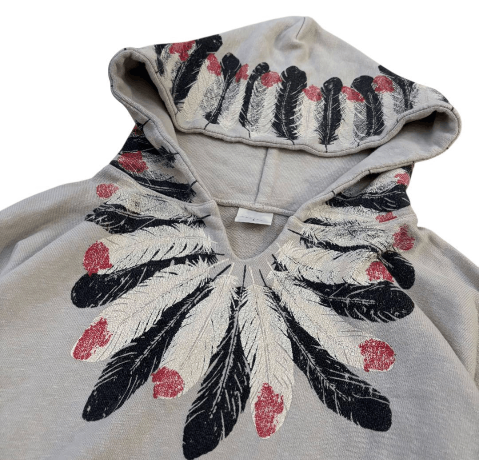 Kapital Feather Native Pattern Sweatshirt Hoodie Size US L / EU 52-54 / 3 - 8 Thumbnail