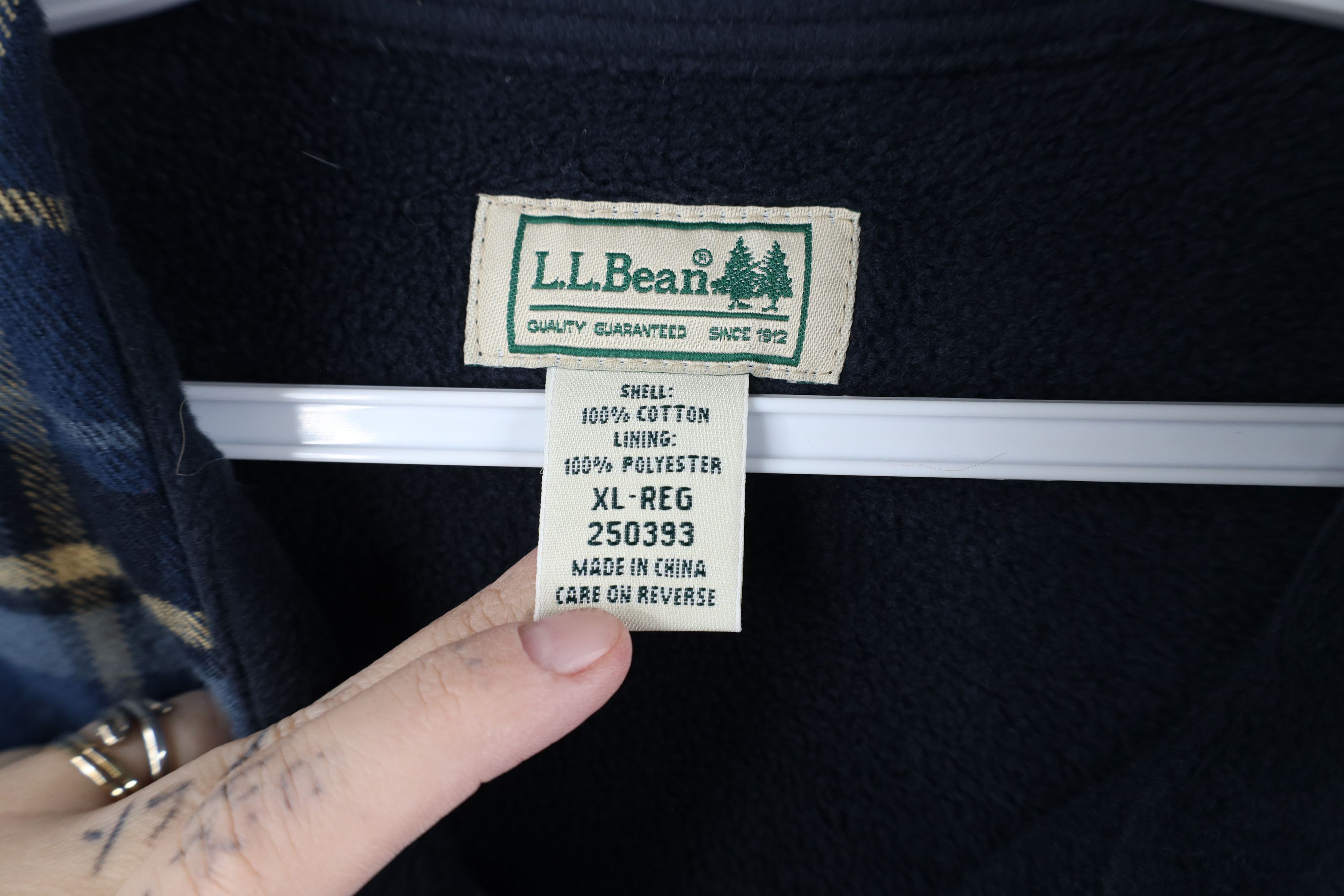 L.L. Bean Vintage LL Bean Lined Flannel Button Shirt Jacket Jac Shirt Size US XL / EU 56 / 4 - 7 Thumbnail