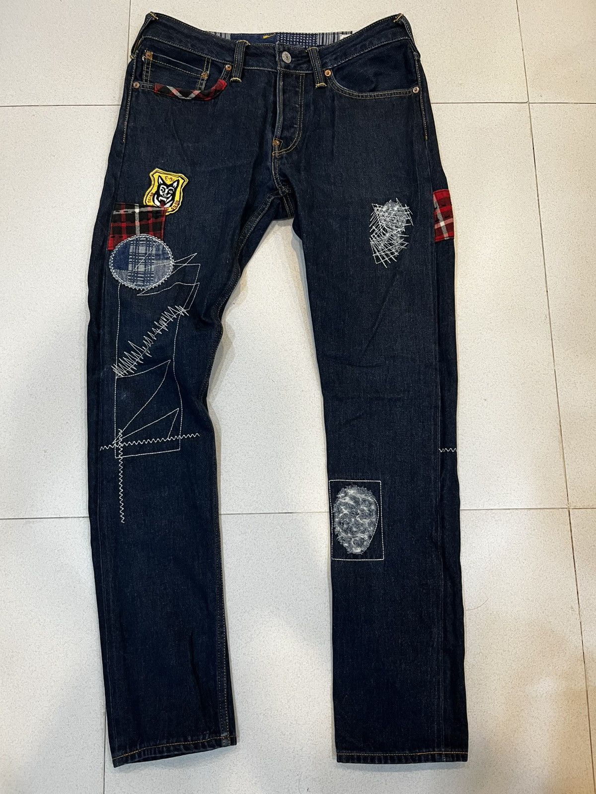 Evisu Evisu Daicock Japanese Sashiko Patchwork Size US 31 - 2 Thumbnail