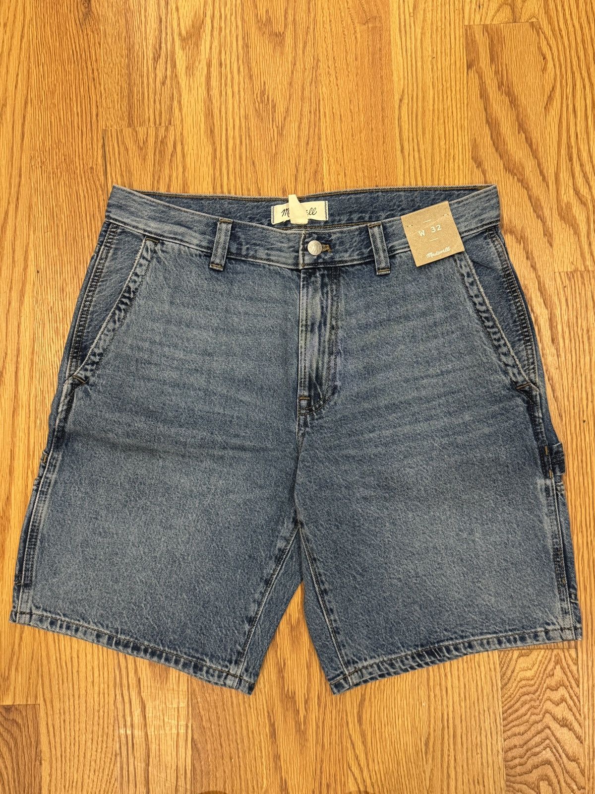 Madewell Madewell Denim Carpenter Shorts in Rees Wash Size US 32 / EU 48 - 1 Thumbnail