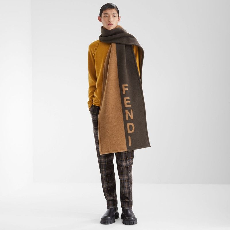 Fendi o1s1wg111125 Size:OS/ Scarf in Brown Size ONE SIZE - 3 Thumbnail