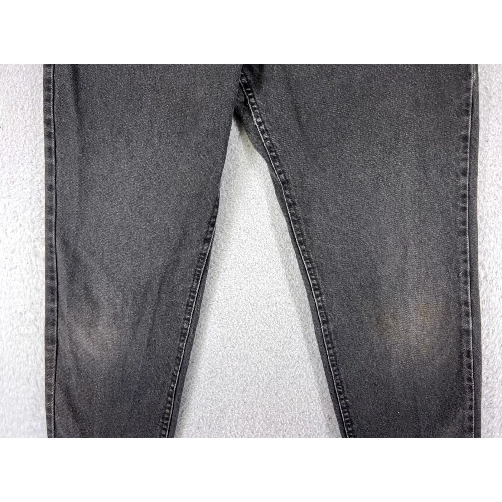 Lee VINTAGE Lee Jeans Juniors 14 Black High Rise Mom 26x28 100% Cotton Denim Distressed 5-Pocket Designer Western America Lee Womens Jeans Size 36" / US 14 / IT 50 - 3 Thumbnail