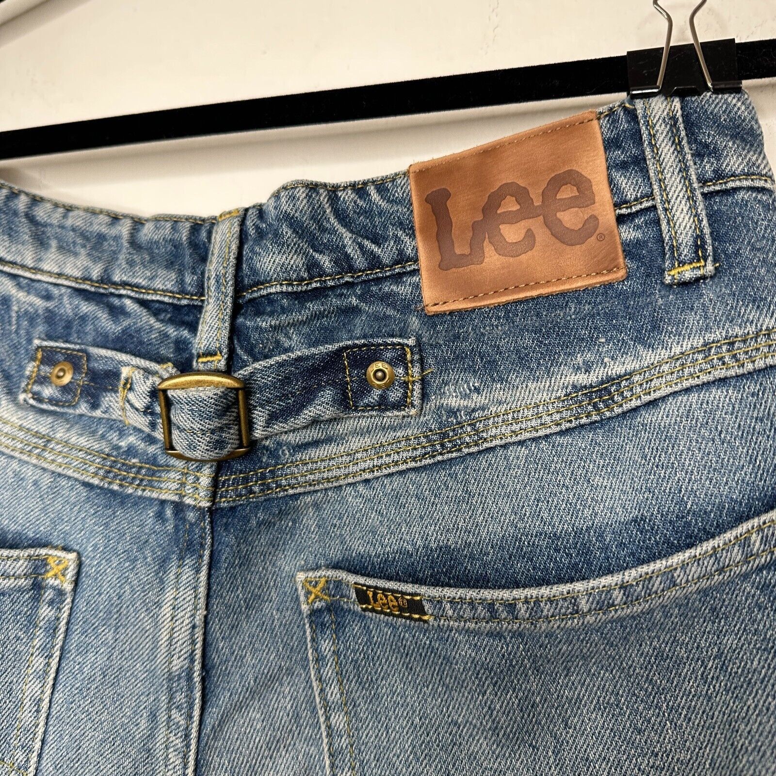 Lee NWT Lee Medium Blue High Rise Stovepipe Distressed Jeans 28 Size 28" / US 6 / IT 42 - 8 Thumbnail