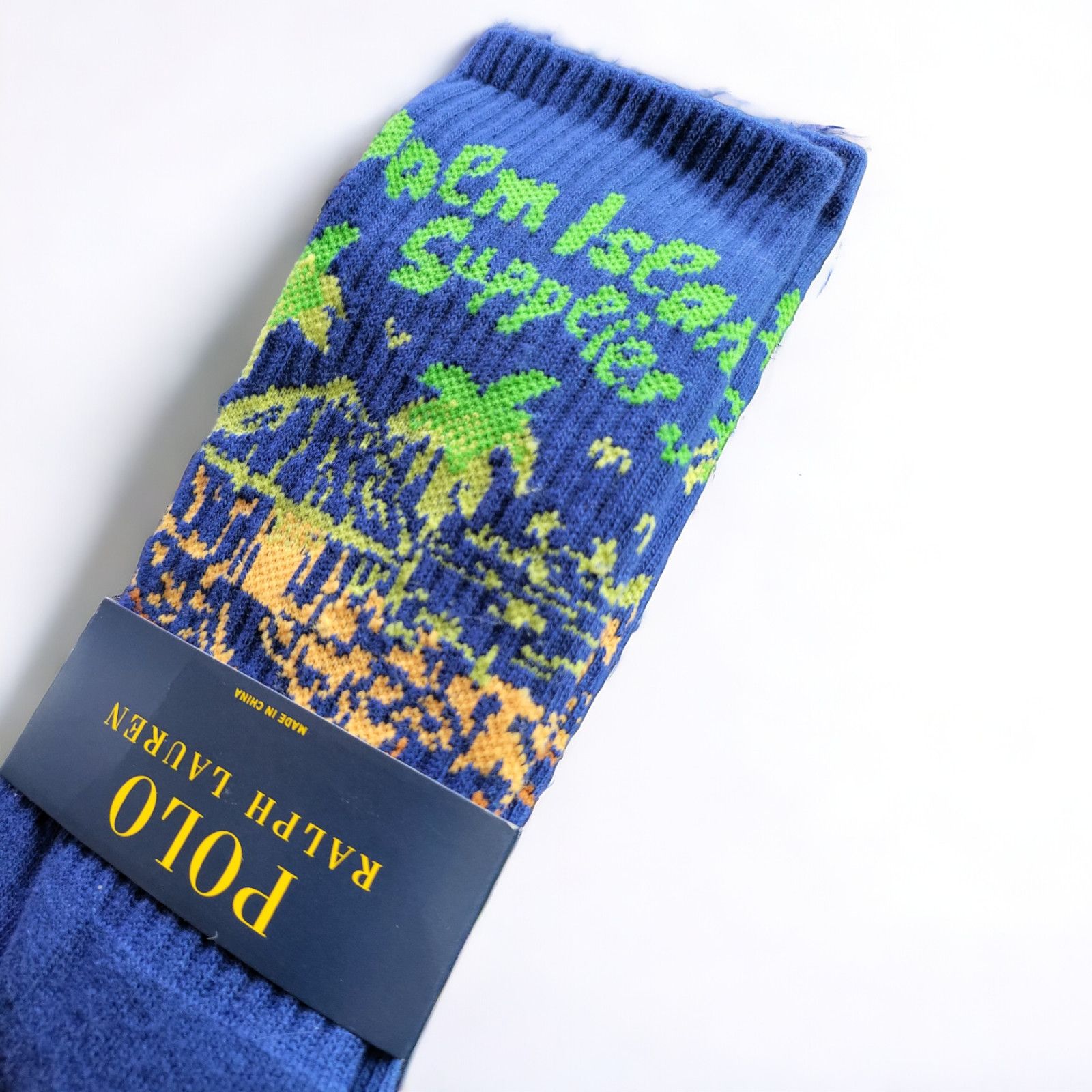 Ralph Lauren NWT POLO Ralph Lauren Palm Island Print Socks Men's 10-13 Size ONE SIZE - 7 Thumbnail