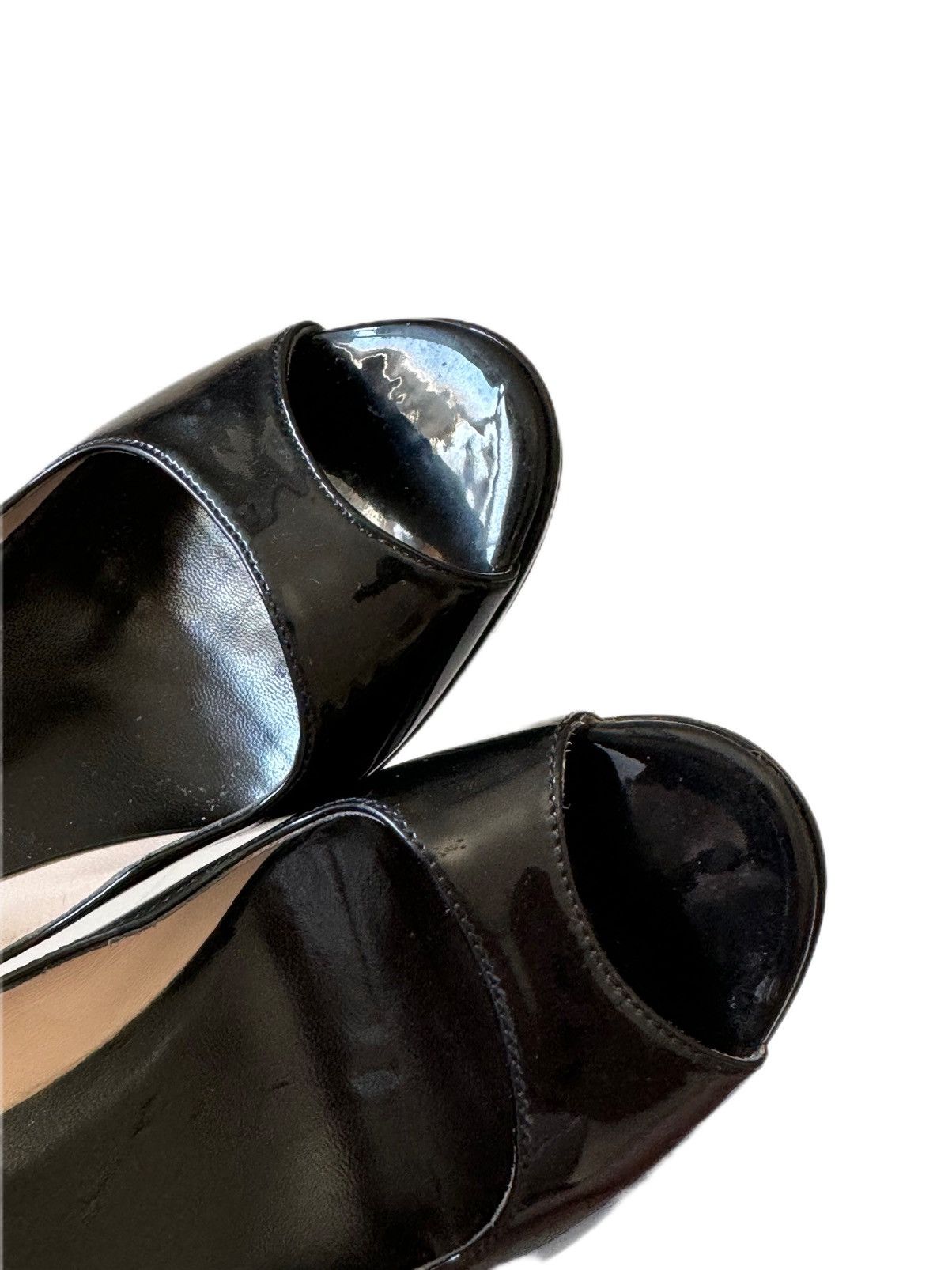 Prada PRADA Patent open toe shoes Size US 7 / IT 37 - 12 Thumbnail