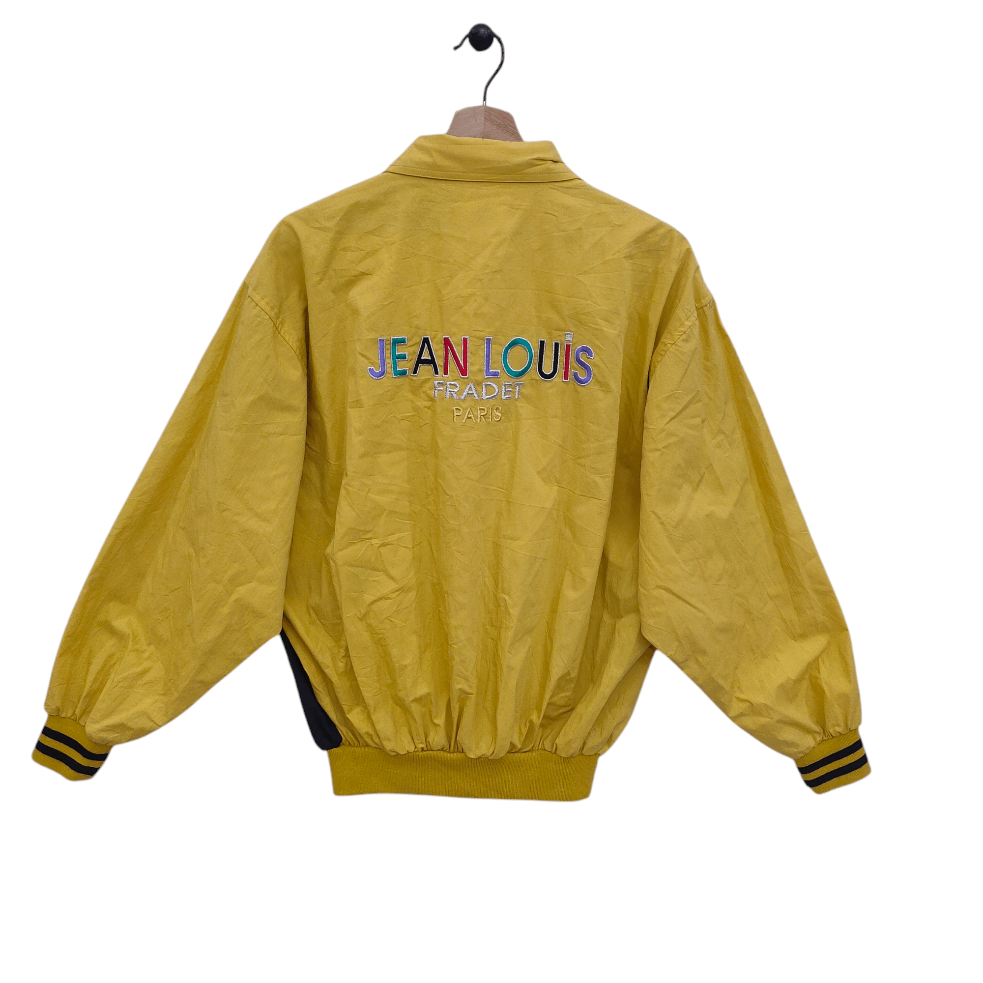 Designer × Vintage Vintage Jean Louis Fradet Yellow Windbreaker Jacket Size US L / EU 52-54 / 3 - 2 Thumbnail