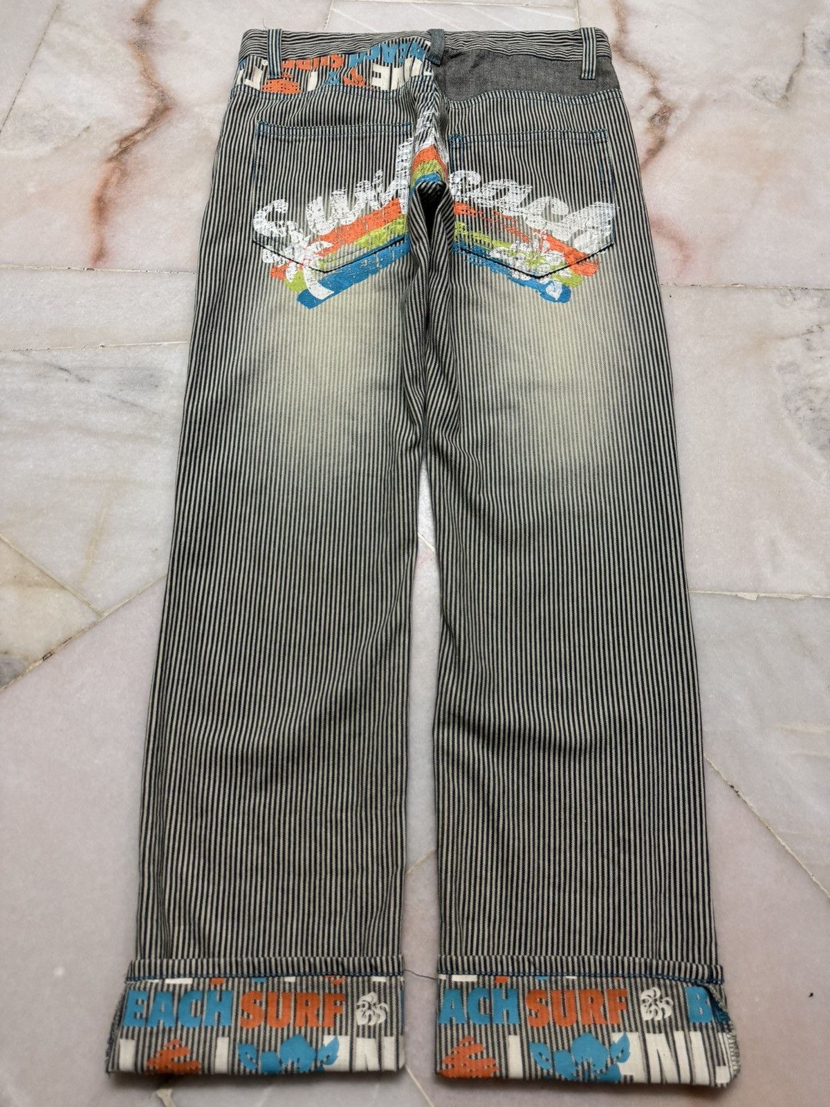 Hysteric Glamour 💥Insane 90s Clone Devgru Mudwash Faded Hickory Surf Jean Size US 32 / EU 48 - 18 Thumbnail