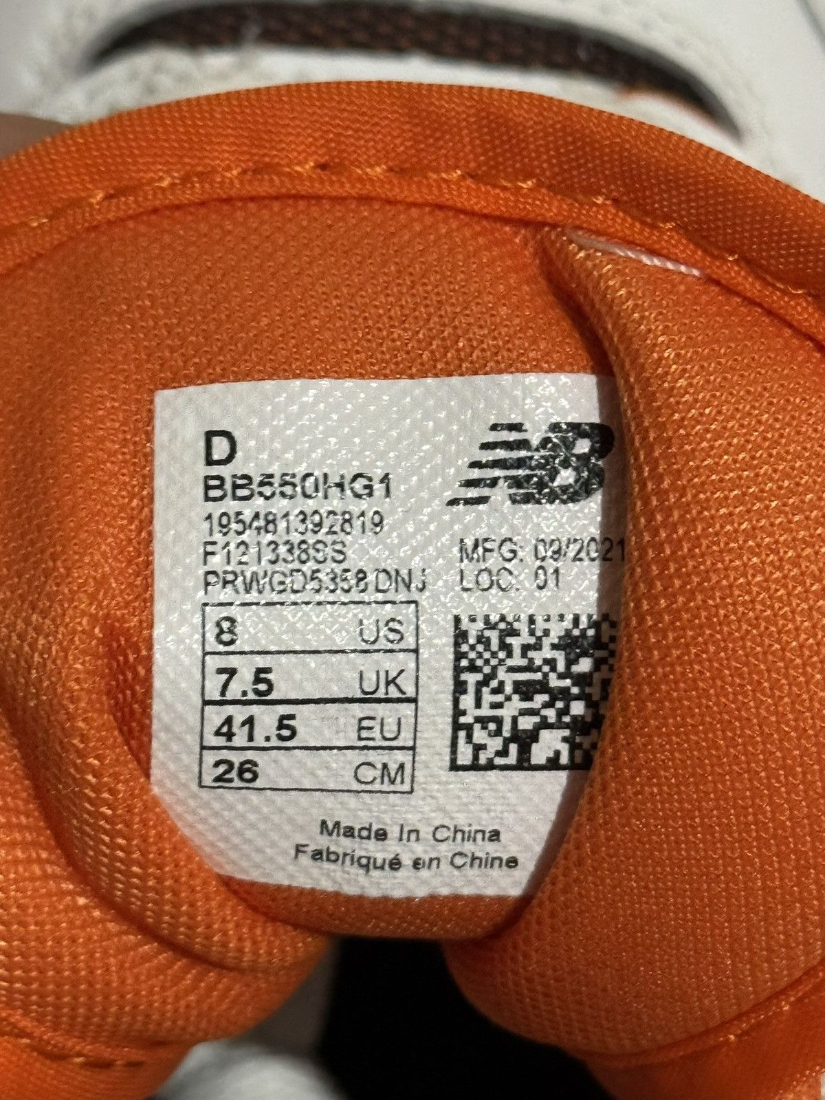 New Balance New Balance 550 Orange White Black Size US 8 / EU 41 - 6 Thumbnail