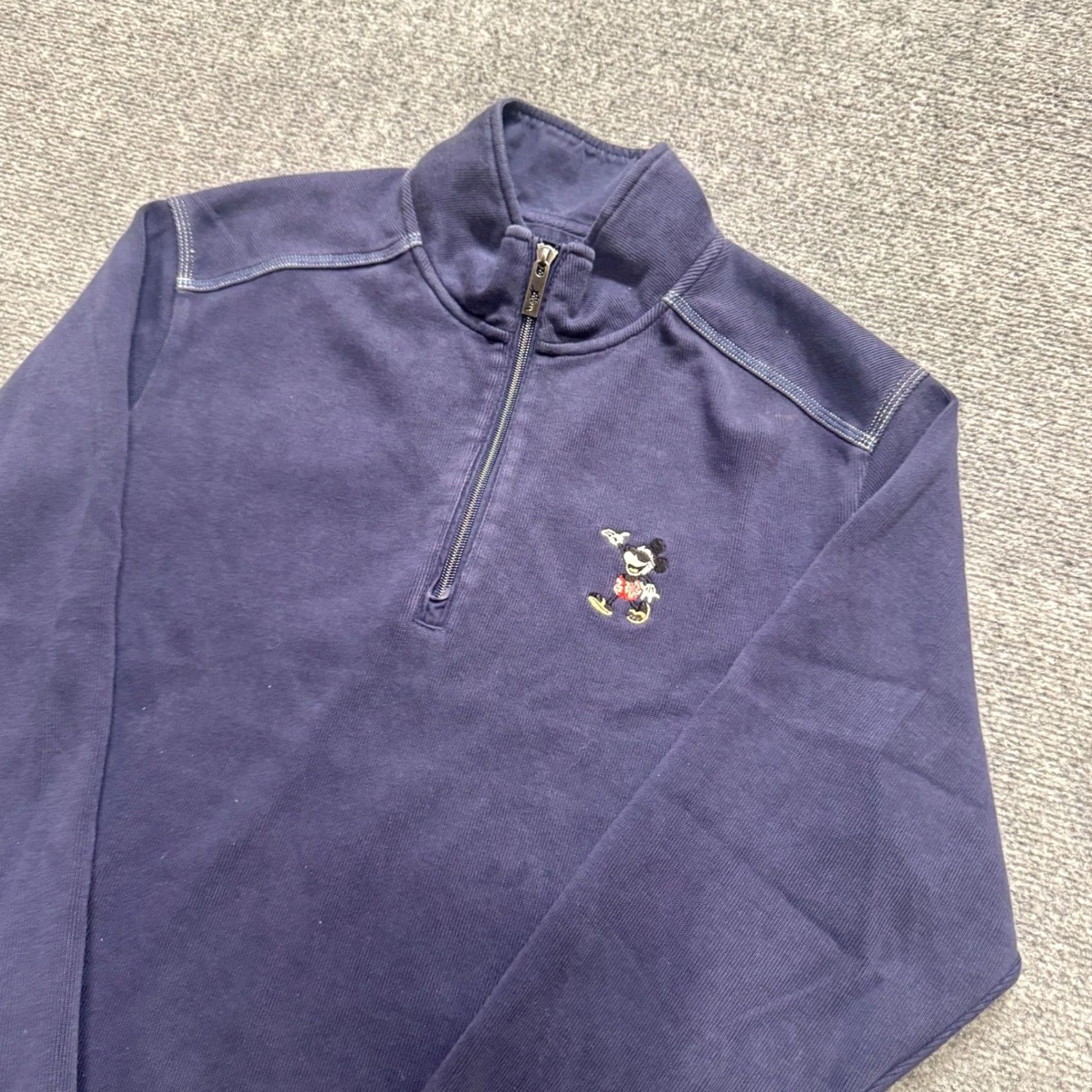 Tommy Bahama Tommy Bahama Walt Disney World Mickey Mouse 1/4 Zip Pullover Sweater Men's M Blue, Pullover, M, Mens Size US M / EU 48-50 / 2 - 3 Thumbnail
