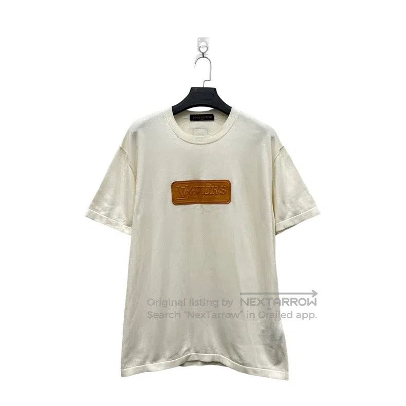 Louis Vuitton Louis Vuitton White leather logo knit short sleeves Size US XL / EU 56 / 4 - 2 Thumbnail
