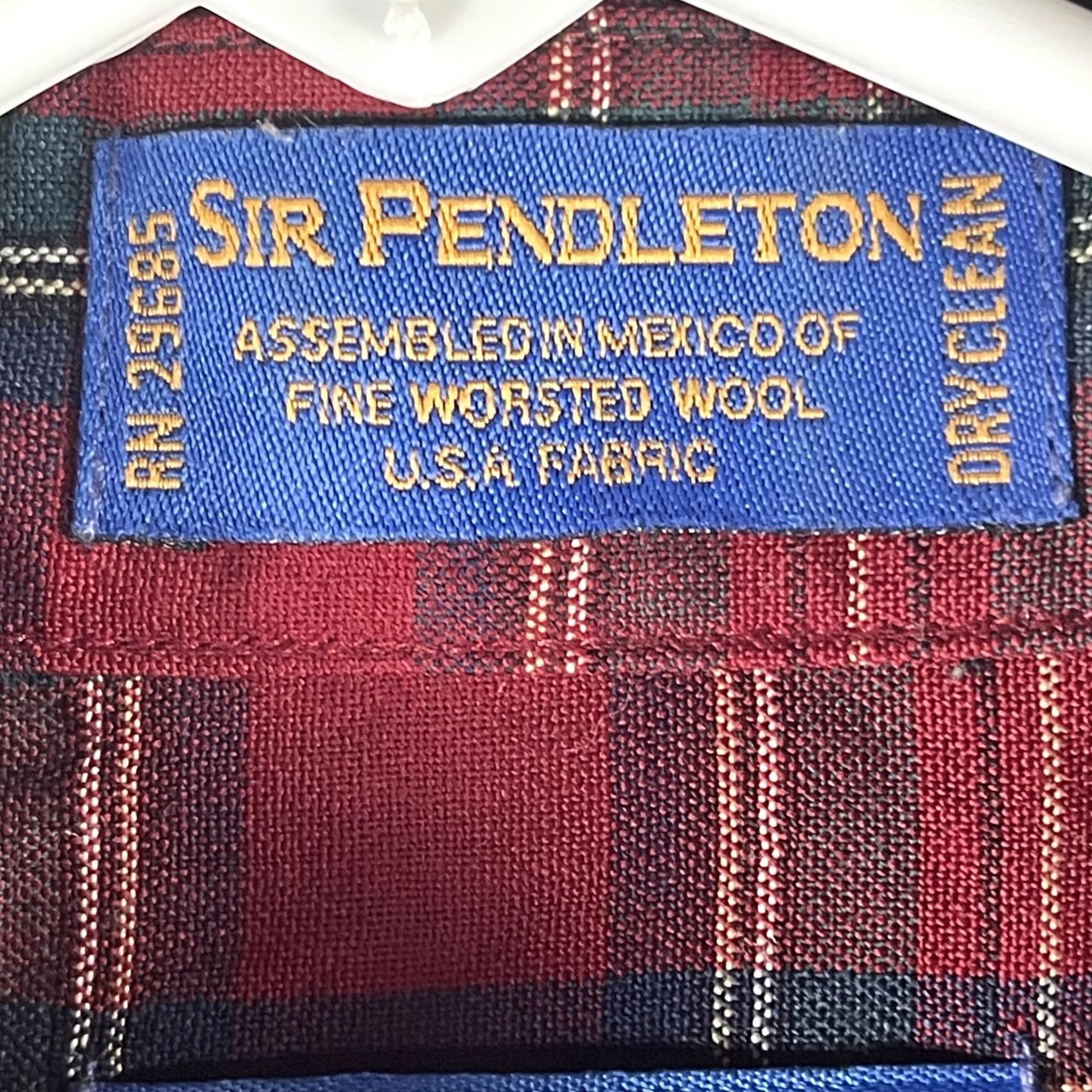 Pendleton VINTAGE Pendleton Shirt Mens Large Wool Plaid Button-Down Sir Pendleton Heritage 90s Classic Block Red Green Navy Long Sleeve Button Up Mens Size US L / EU 52-54 / 3 - 4 Thumbnail
