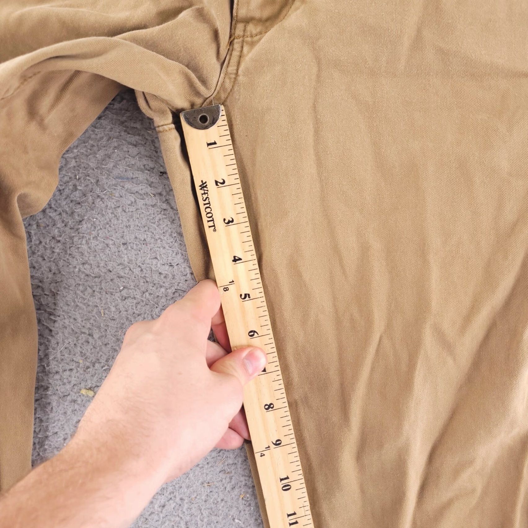 Eddie Bauer Eddie Bauer Pants Mens 33x32 Beige Chino Straight Flat Front Regular Washed Vintage? No Size US 33 - 4 Thumbnail