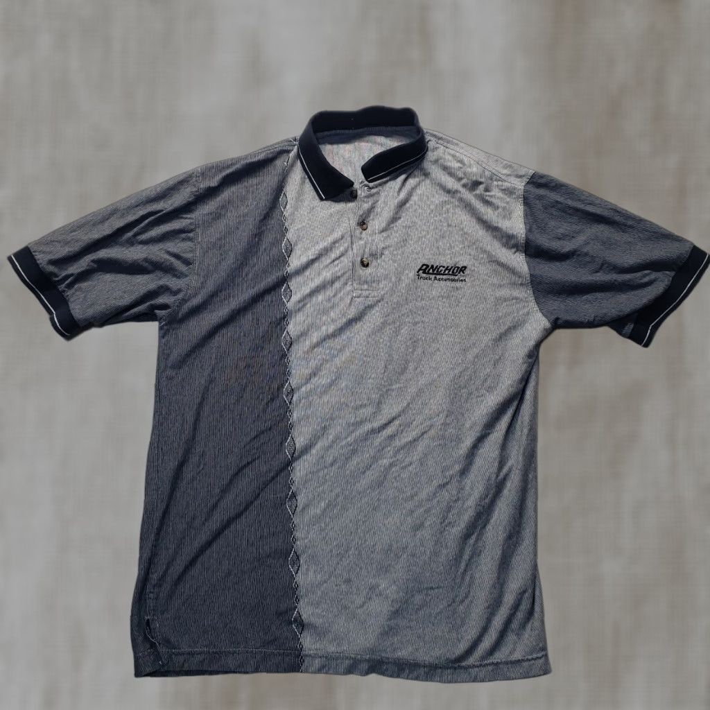 Bugle Boy VINTAGE Bugle Boy Shirt Polo Gray Adult Large L Men Short Sleeve Cotton Polyester Casual Polo Shirt Mens Size US L / EU 52-54 / 3 - 1 Thumbnail