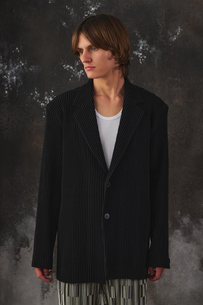 Homme Plisse Issey Miyake HOMME PLISSÉ ISSEY MIYAKE Kersey Pleats Blazer Size 48R - 1 Thumbnail
