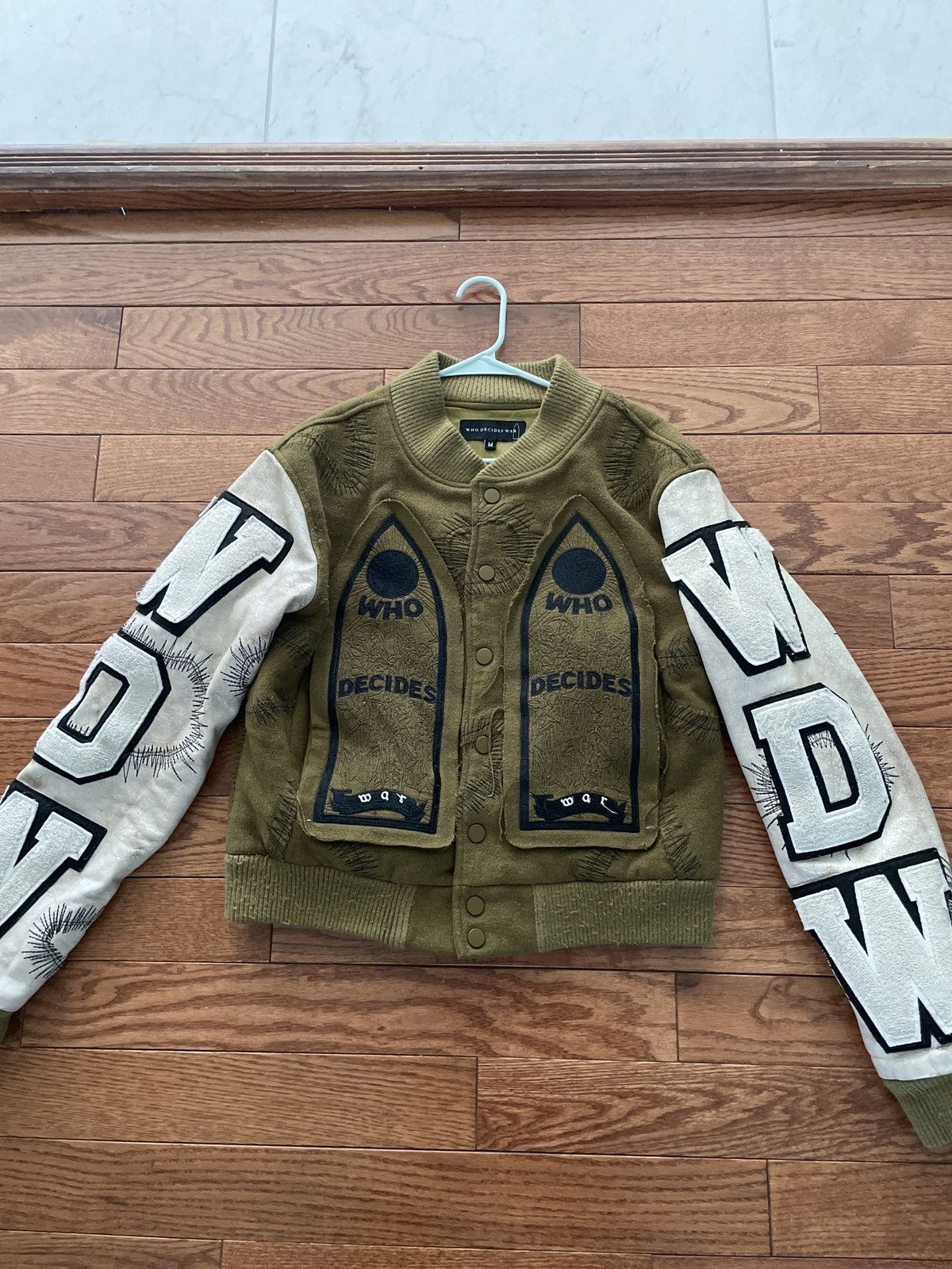 Who Decides War Who Decides War Mens Varsity Jacket Size US M / EU 48-50 / 2 - 1 Thumbnail