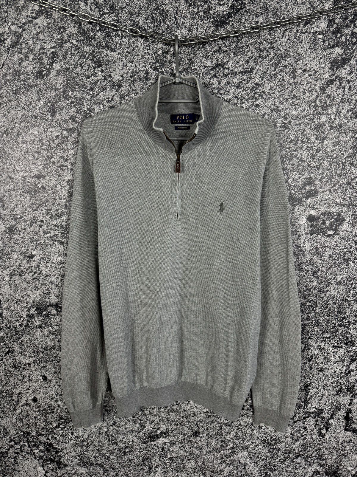 Polo Ralph Lauren Polo Ralph Lauren 1/4 Zip Pullover Pima Cotton Pony Logo XL Size US XL / EU 56 / 4 - 1 Thumbnail