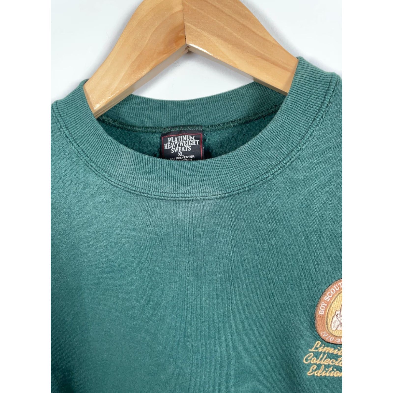 Vintage Faded Y2K Boy Scouts of America Sweatshirt Adult XL Dark Green 2000 USA Made Size US XL / EU 56 / 4 - 3 Thumbnail