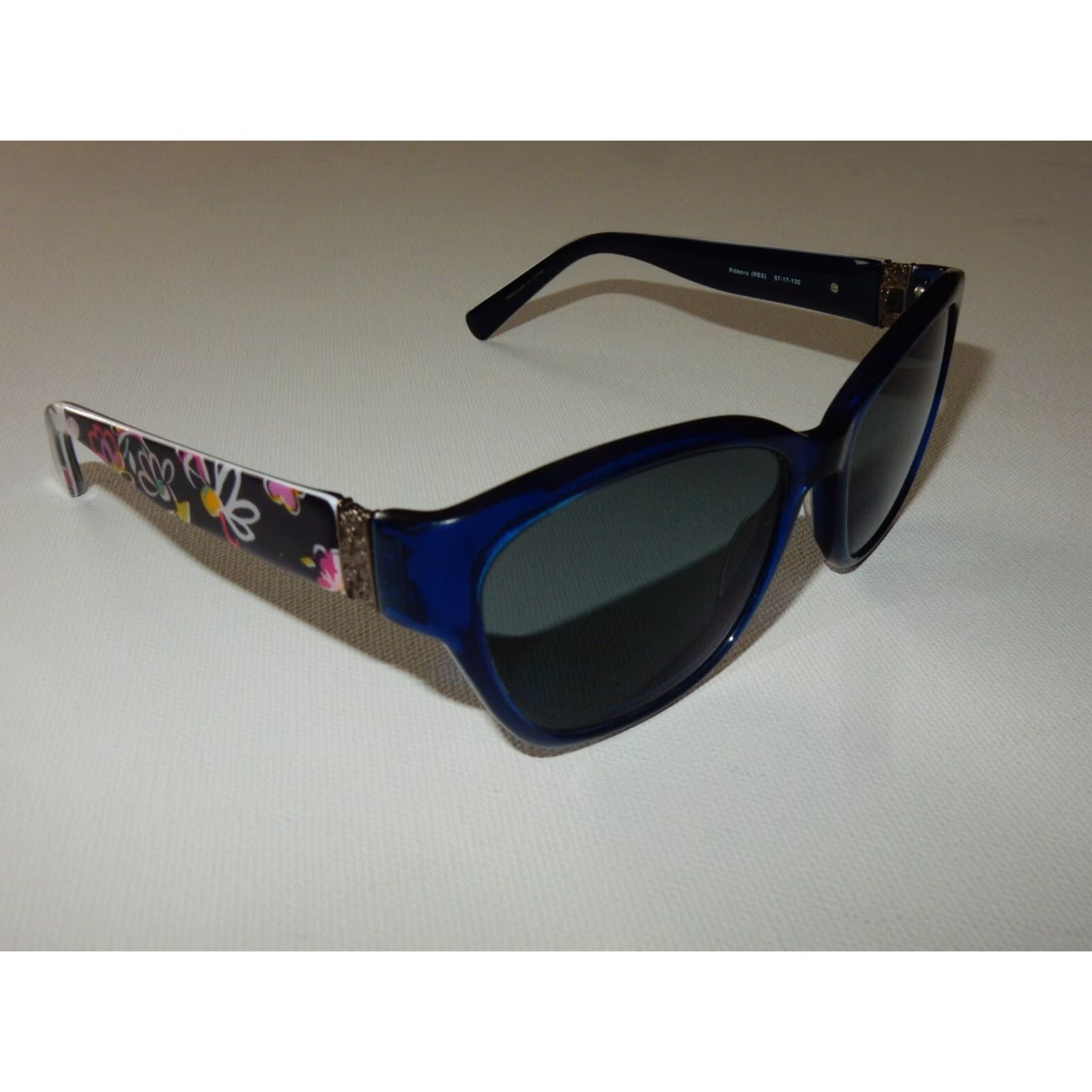 Vera Bradley VINTAGE Vera Bradley Sunglasses Frames Only 57[]17 130 Ribbons Scarlett Women Blue Size ONE SIZE - 3 Thumbnail