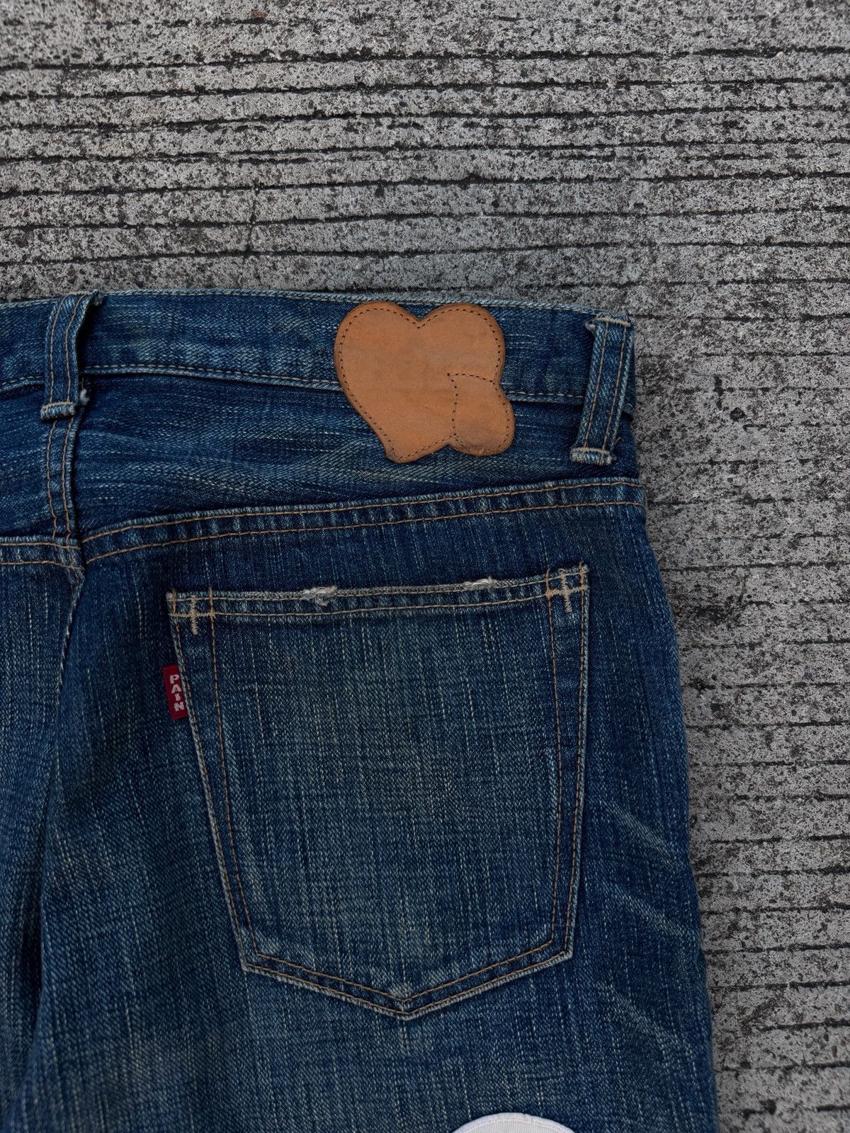 Number (N)ine Number (N)ine AW04 Patch Grunge Denim Size US 32 / EU 48 - 13 Thumbnail