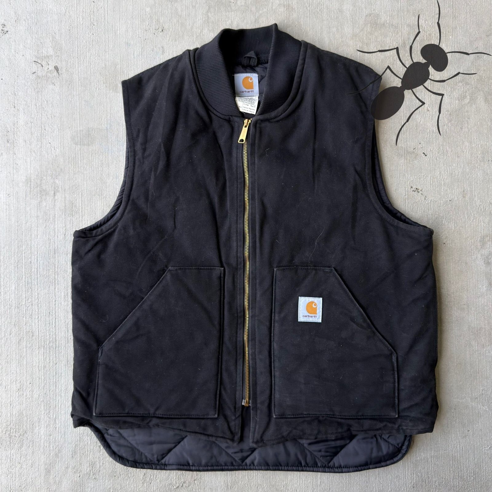 Carhartt × Vintage Carhartt V01 BLK black work wear vest Size US XL / EU 56 / 4 - 1 Thumbnail