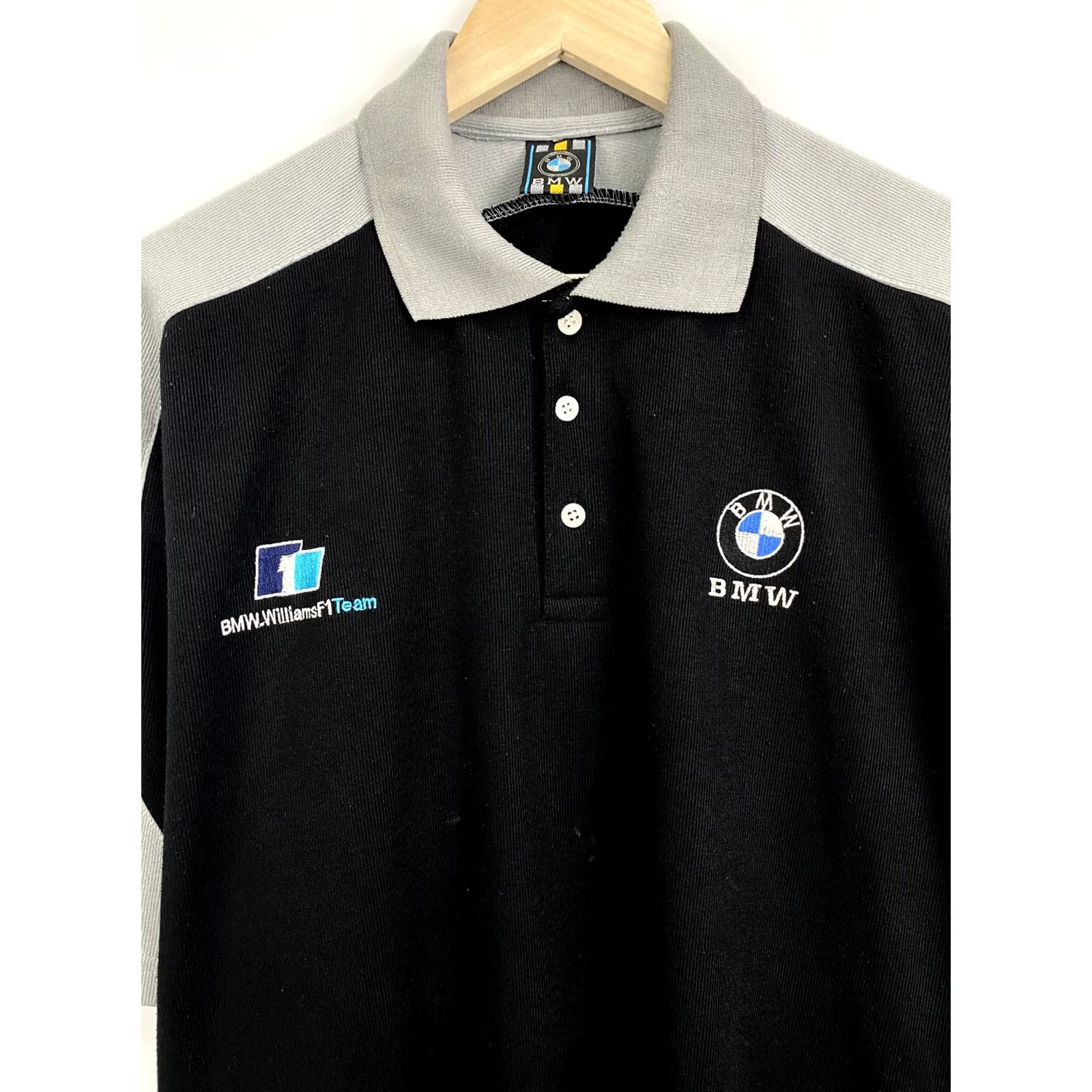 BMW VINTAGE BMW Williams F1 Team Racing Graphic polo T-Shirt XL Black 90s Mens Size US XL / EU 56 / 4 - 4 Thumbnail