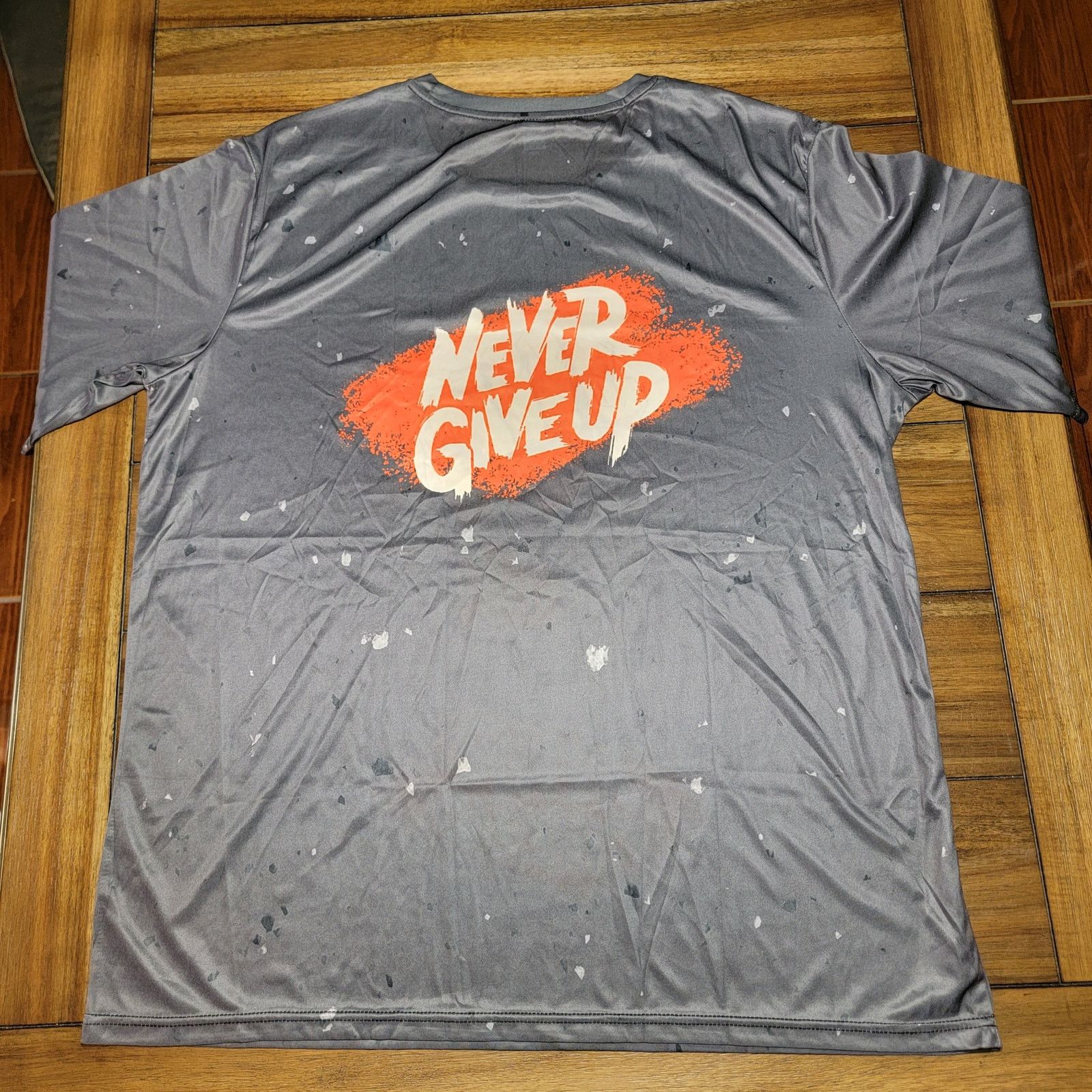 Other Never Give Up Unisex Grey Tee - Size XXXL* Size US XXL / EU 58 / 5 - 3 Thumbnail